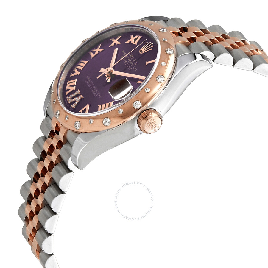 Rolex Datejust 31 Aubergine Dial Ladies Steel and 18kt Everose Gold Jubilee Watch 278341AURDJ（Lifetime free warranty+90-days replacement service & Refund!.）
