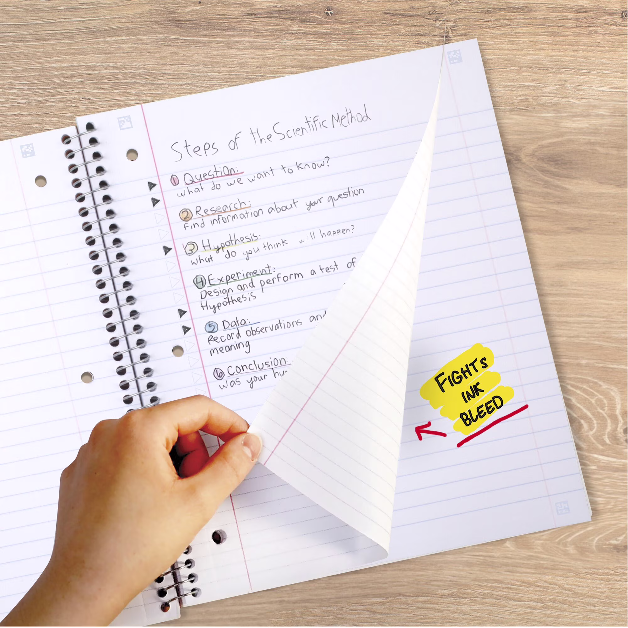Five Star Spiral Notebook + Study App, 1 Subject, Wide Ruled, 8