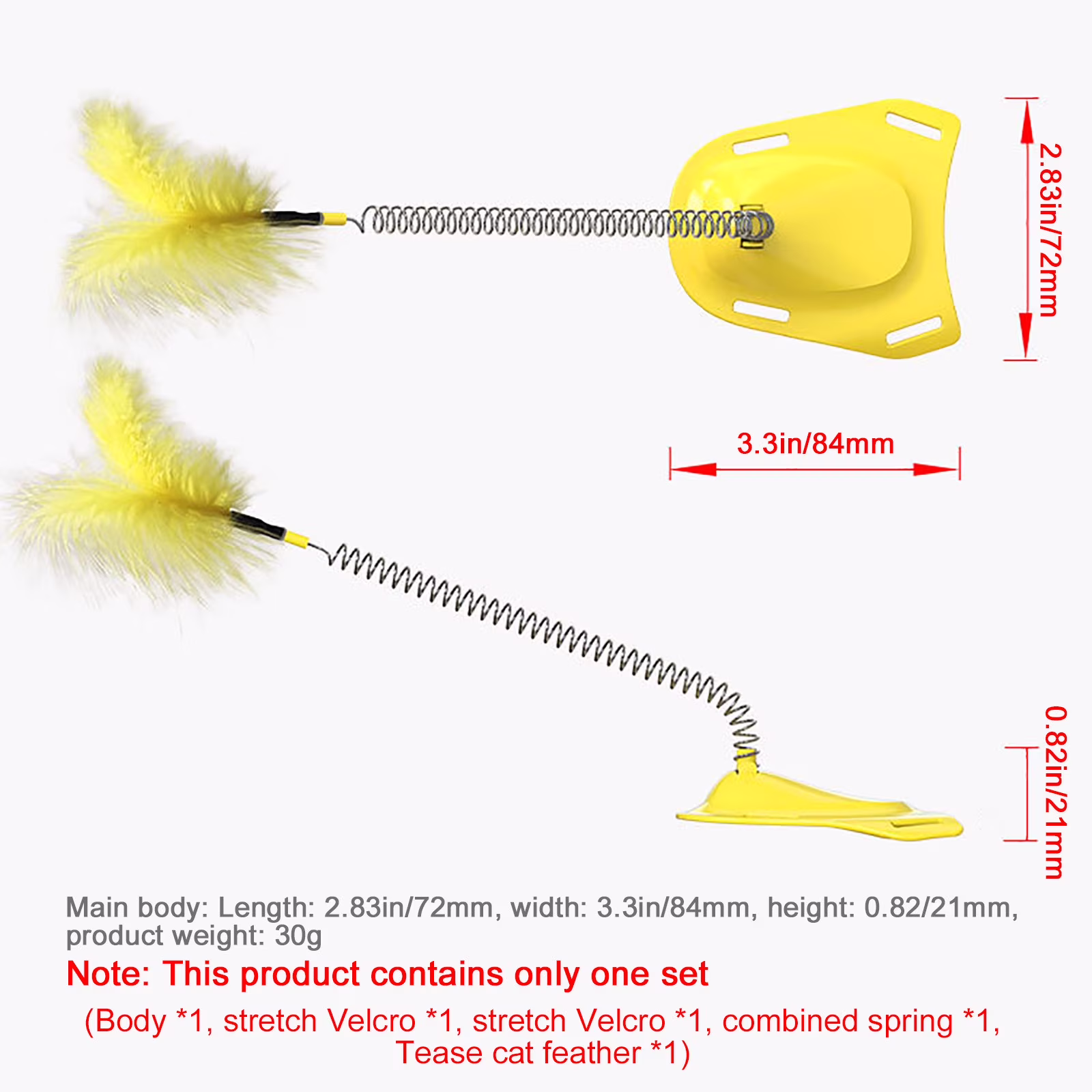 Cat Toys Clearance New Pet Toys Spring Tease Feather Stick Interactive Toy Strap