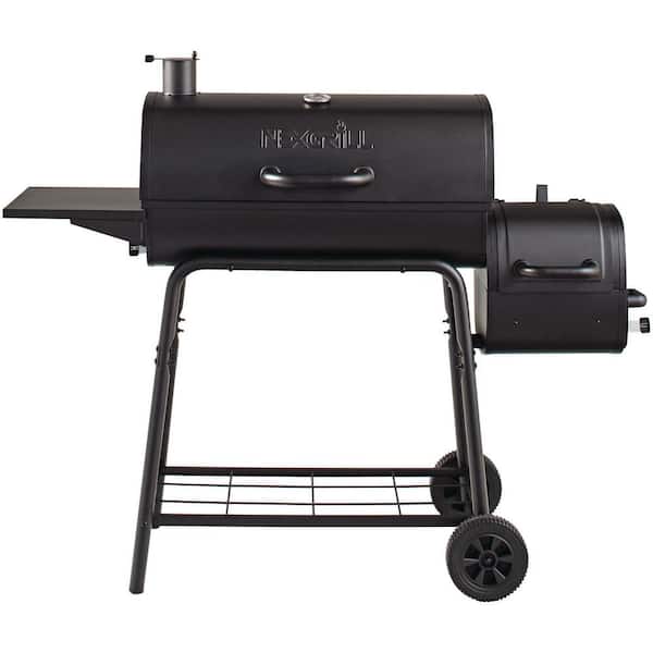 29 in. Barrel Charcoal Grill/Smoker in Black
