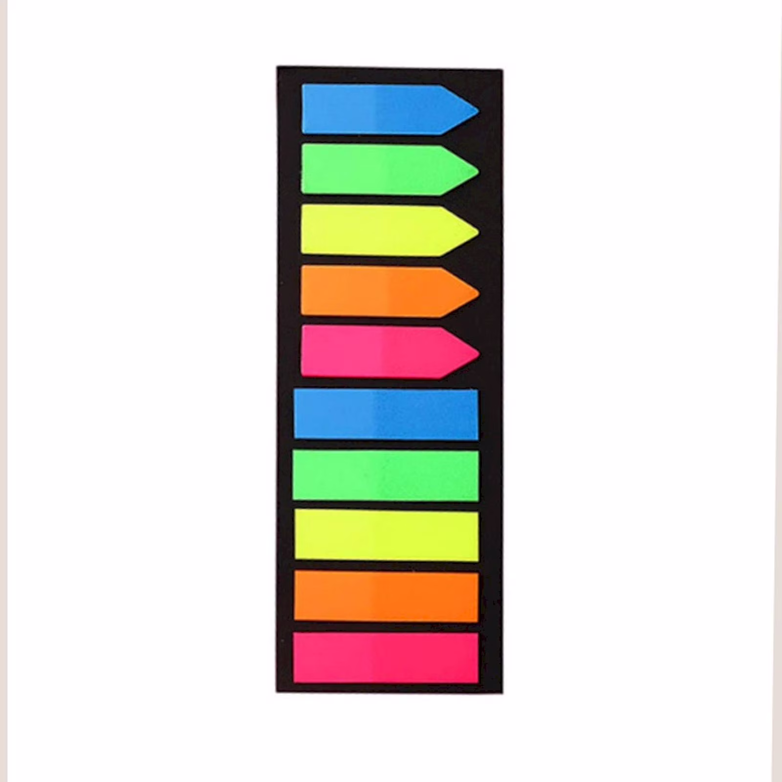 200 Pcs Neon Sticky Index Tabs, Transparent Self-Adhesive Page Markers, Arrow Flag Stickers for Notebook & Document Organization