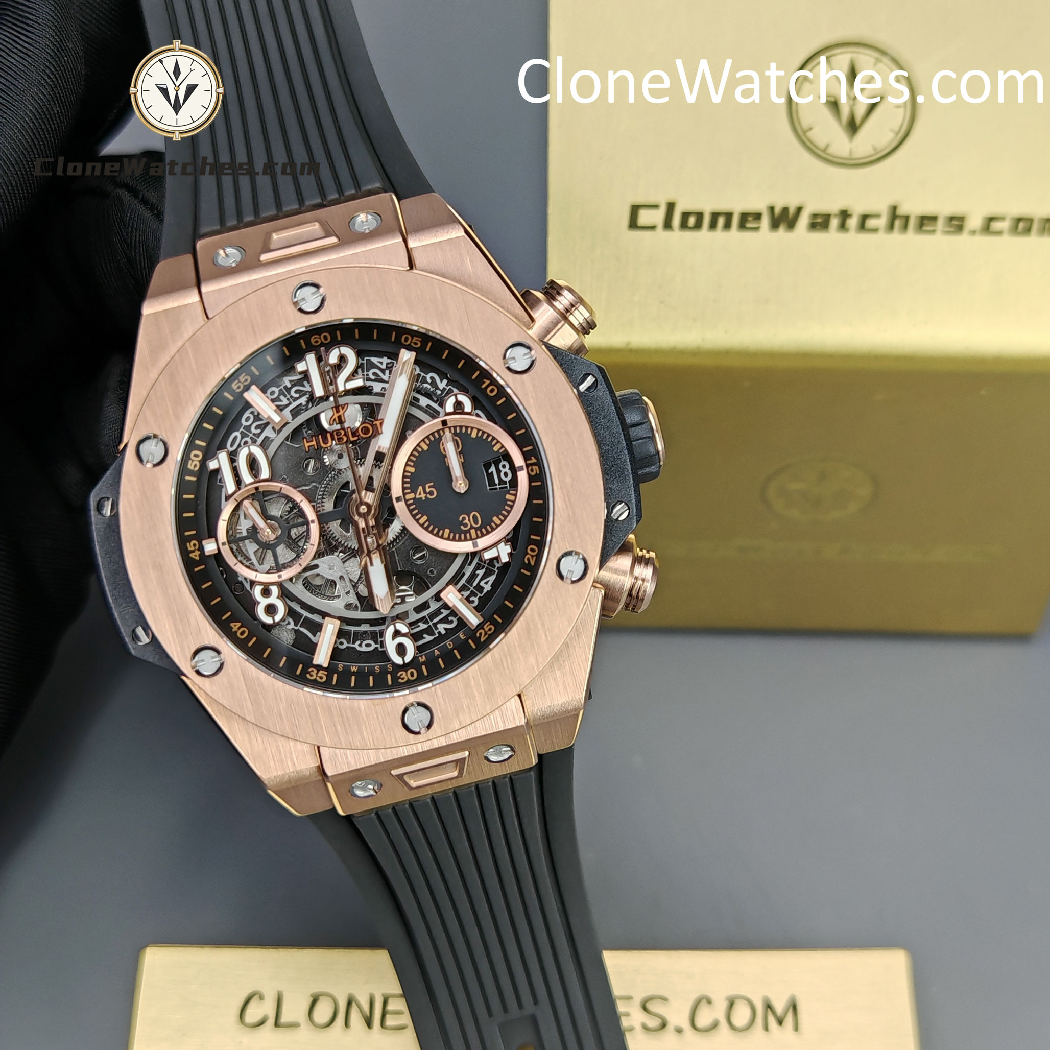 Hublot Super Clone Watches 1:1 Big Bang Unico King Gold 42mm 441.OX.1181.RX