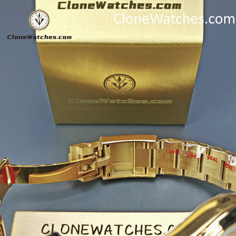 Rolex Super Clone Watches 1:1 Daytona 18K Gold Black Dial M116508-0009 4130 Movement