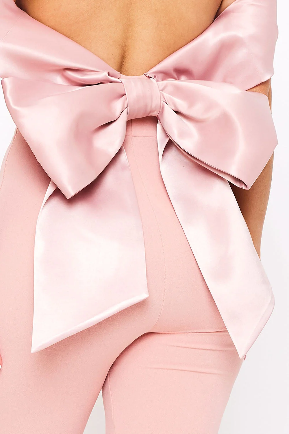 Symphony Jumpsuits - Satin And Techno Crepe Contast Jumpsuit