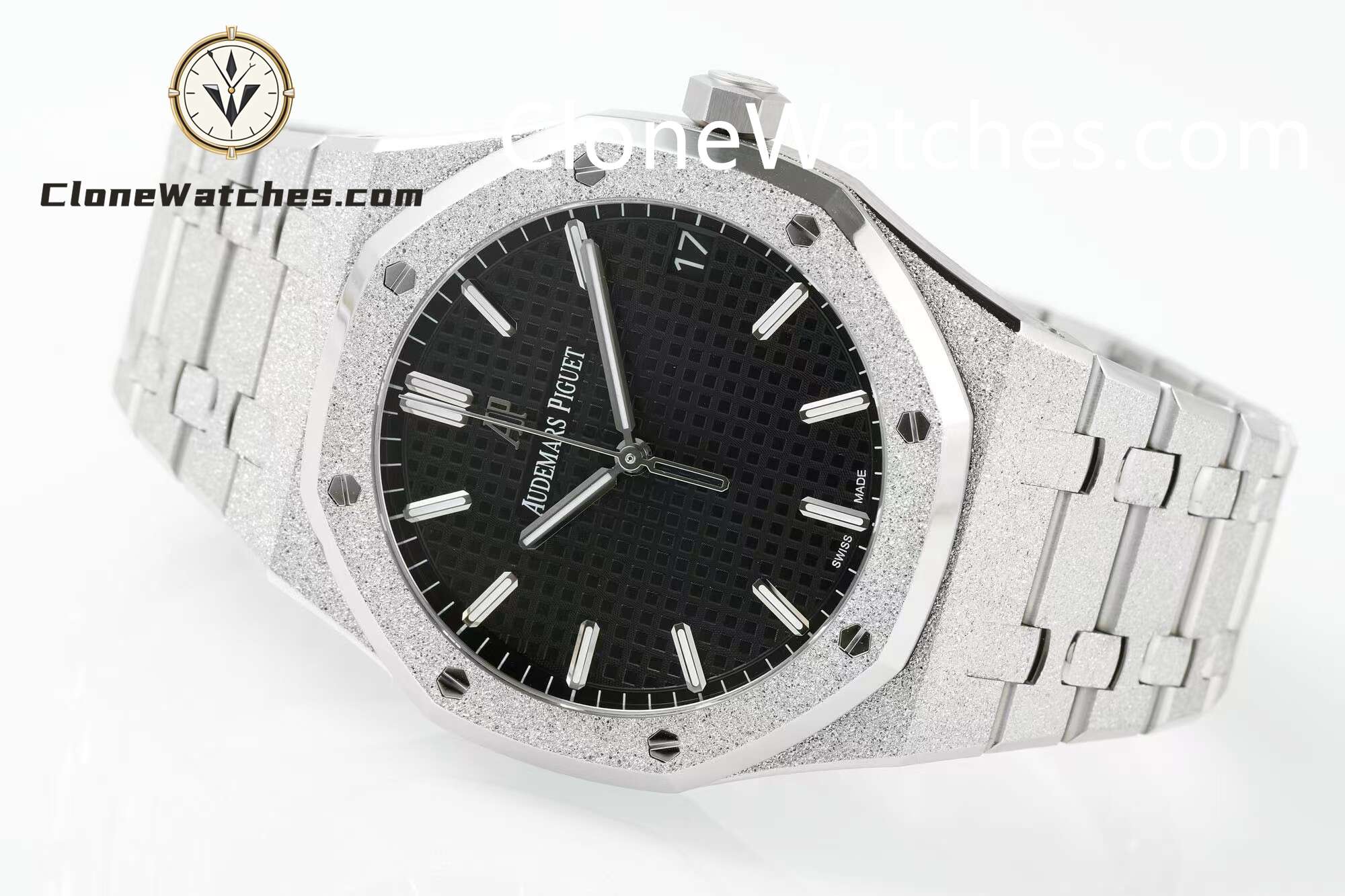 Audemars Piguet Super Clone Watches 1:1 Royal Oak Frost 15500 Black Dial