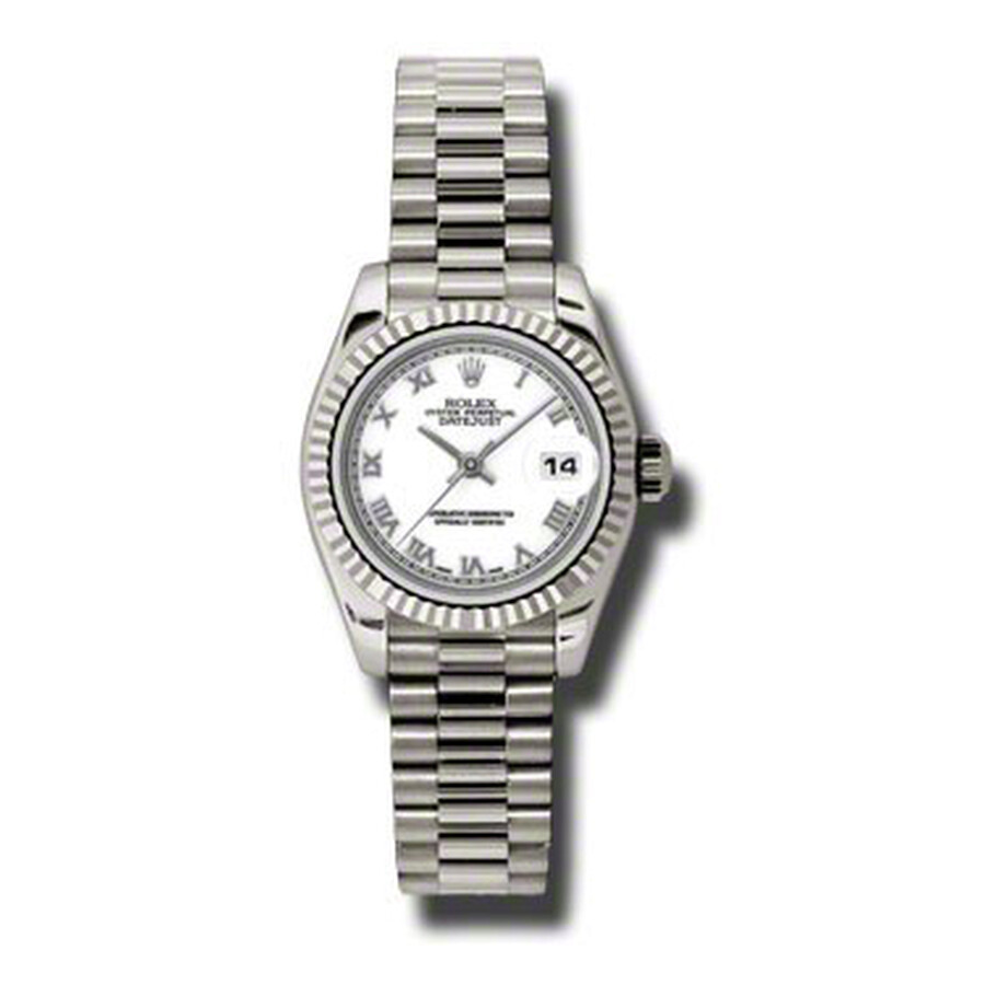 Rolex Lady-Datejust 26 White Dial 18K White Gold President Automatic Ladies Watch 179179WRP（Lifetime free warranty+90-days replacement service & Refund!.）