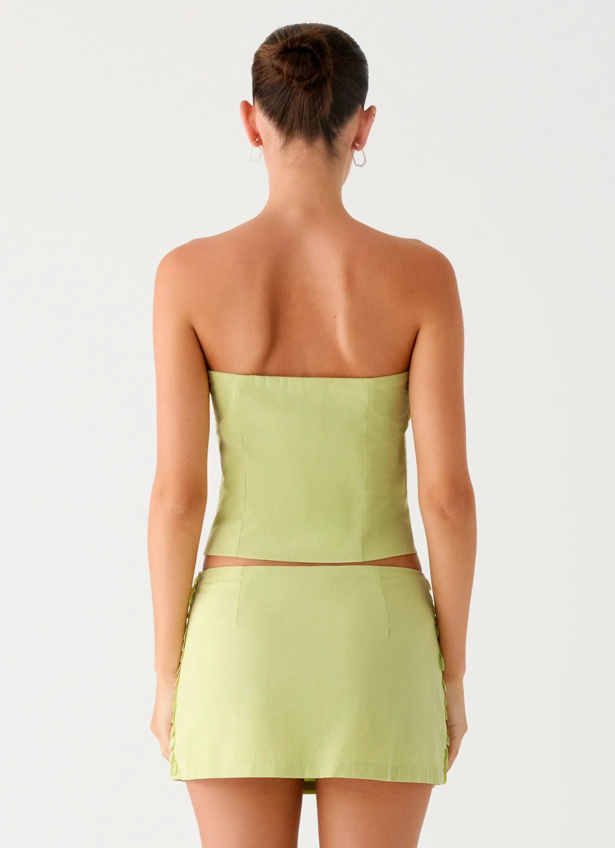 Mona Beaded Bandeau Top - Green