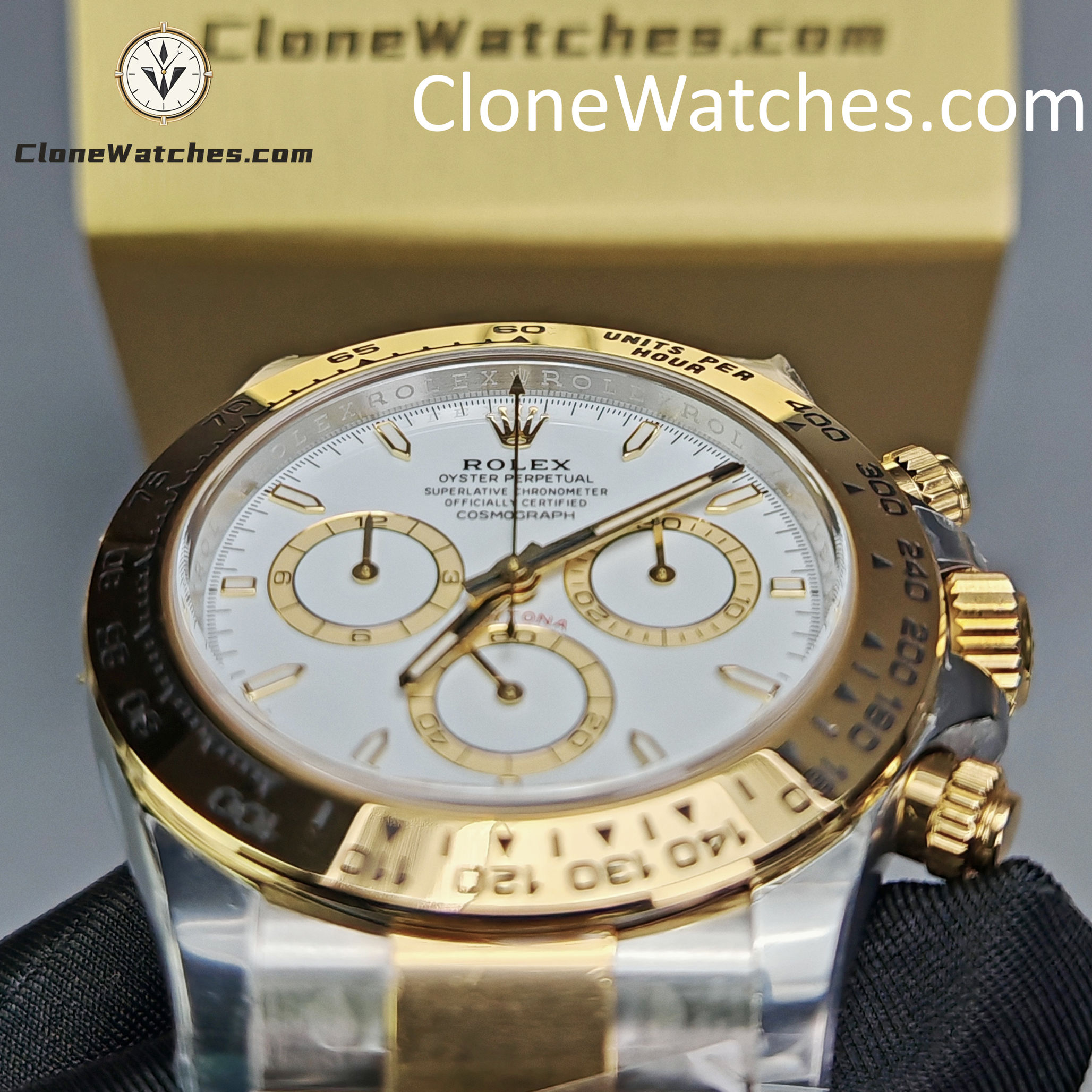 Rolex Super Clone 1:1 Daytona 18k gold m126503-0001 White Dial 4131 movement