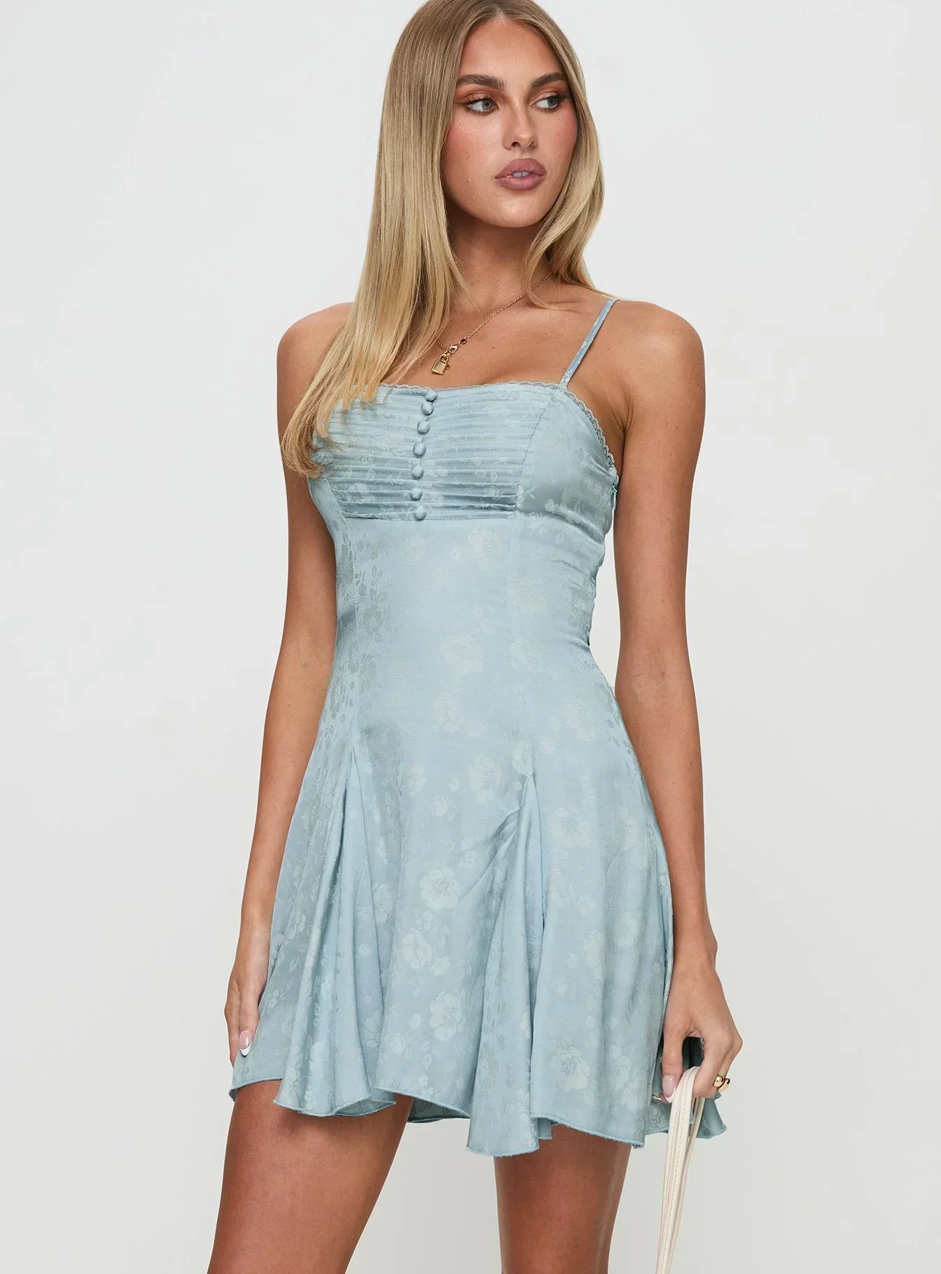 Bluebird jacquard mini dress blue