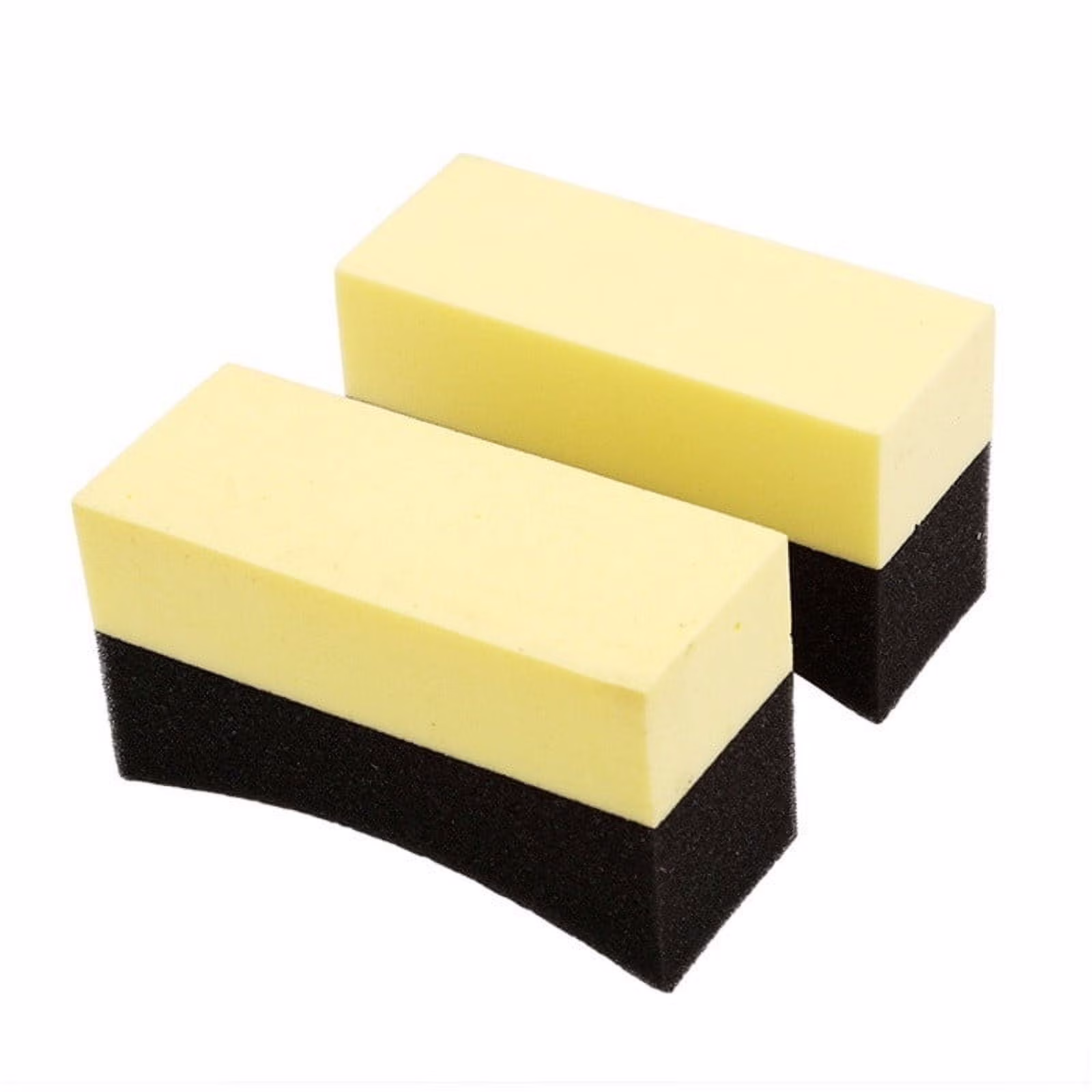 HomeDM 2 Pcs Tire Applicator Dressing Shine Sponge, Tire Dressing Applicator Pads, Polishing Sponge for Car Glass, Painted Steel & Porcelain