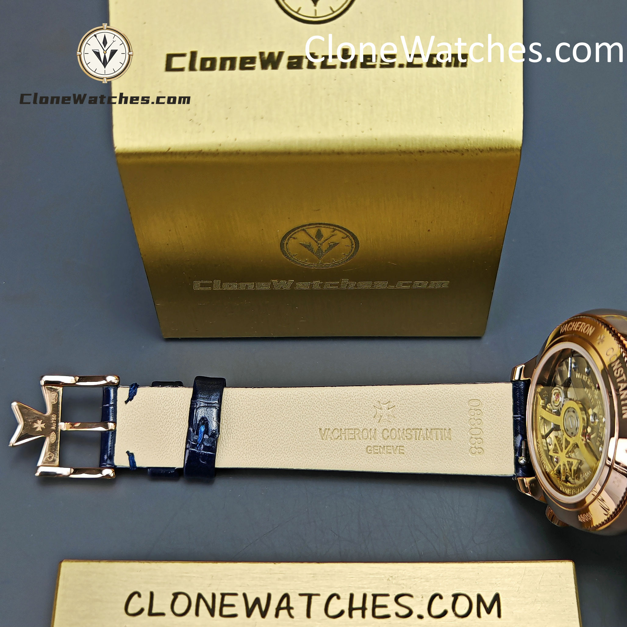 Vacheron Constantin Super Clone Watches 1:1 Égérie Moon Phase 8005F/000R-B498 White Dial