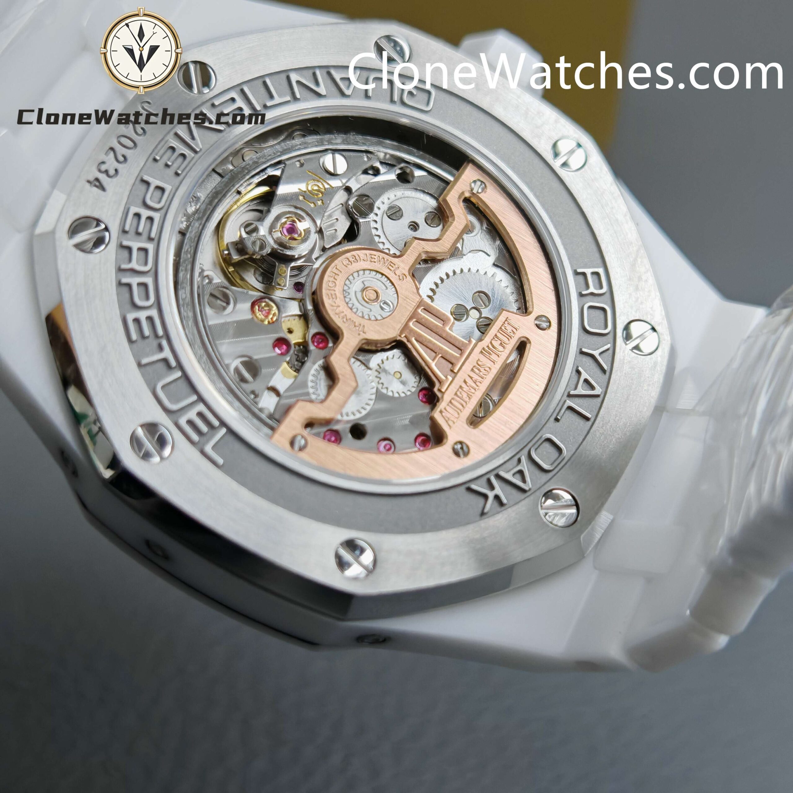 Audemars Piguet Super Clone Watches 1:1 White Ceramic 26579 True Moon Phase