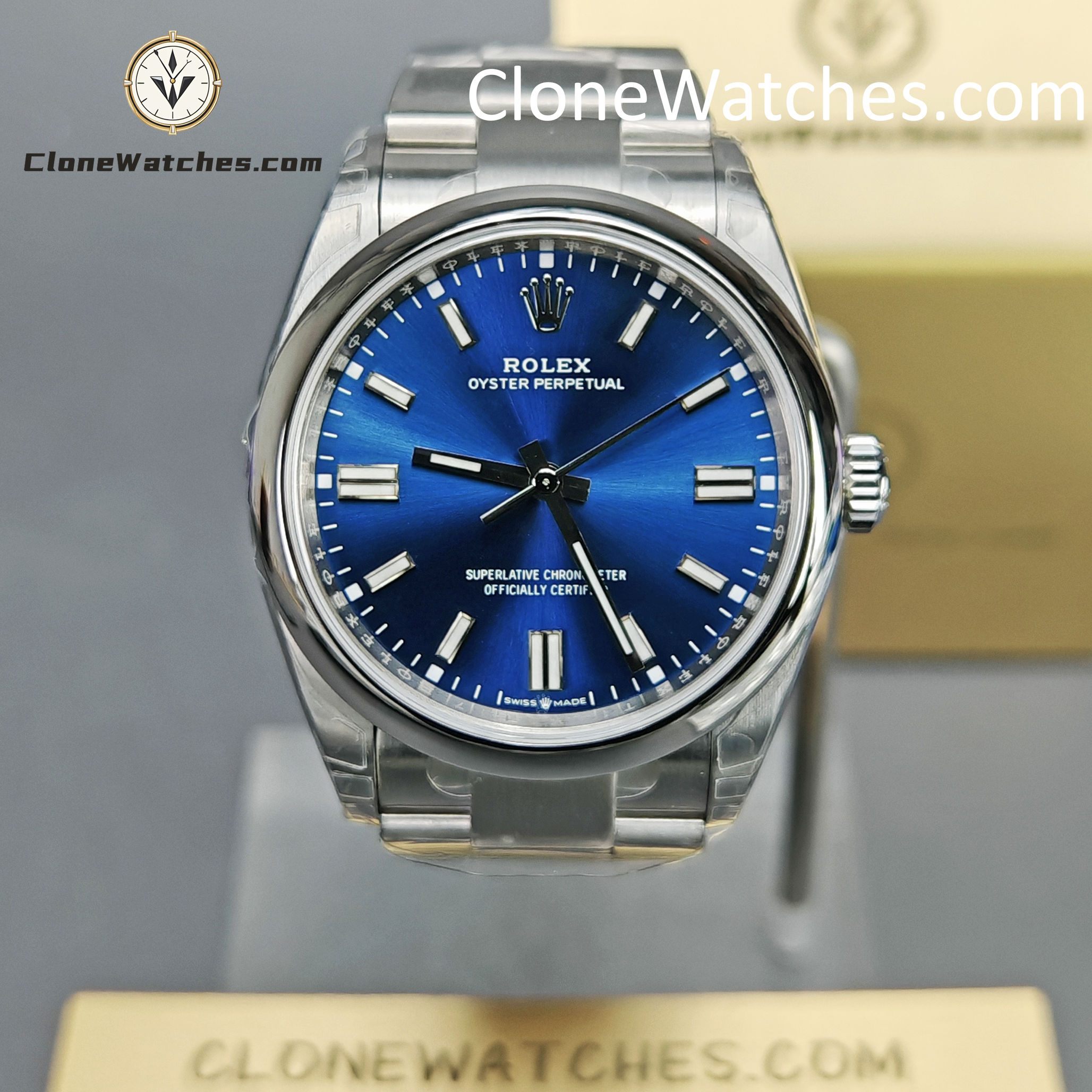 Rolex Super Clone Watches 1:1 Oyster Perpetual Blue Dial 36mm M126000-0003 3230 Movement