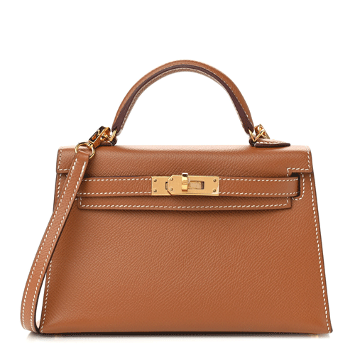 HERMES Epsom Mini Kelly Sellier 22 Gold