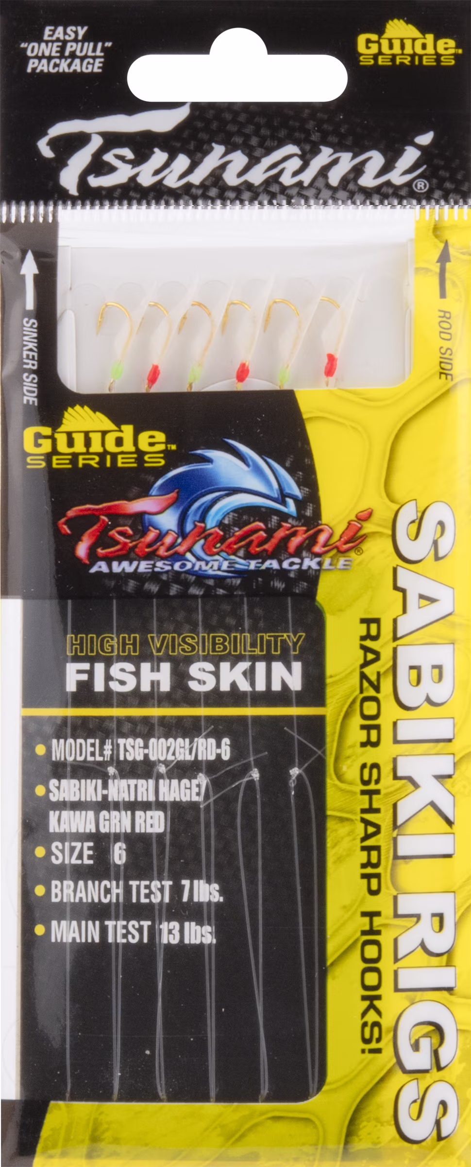 (12 pack) Tsunami Sabiki Rig Fishing Lure, Size 6 Hook