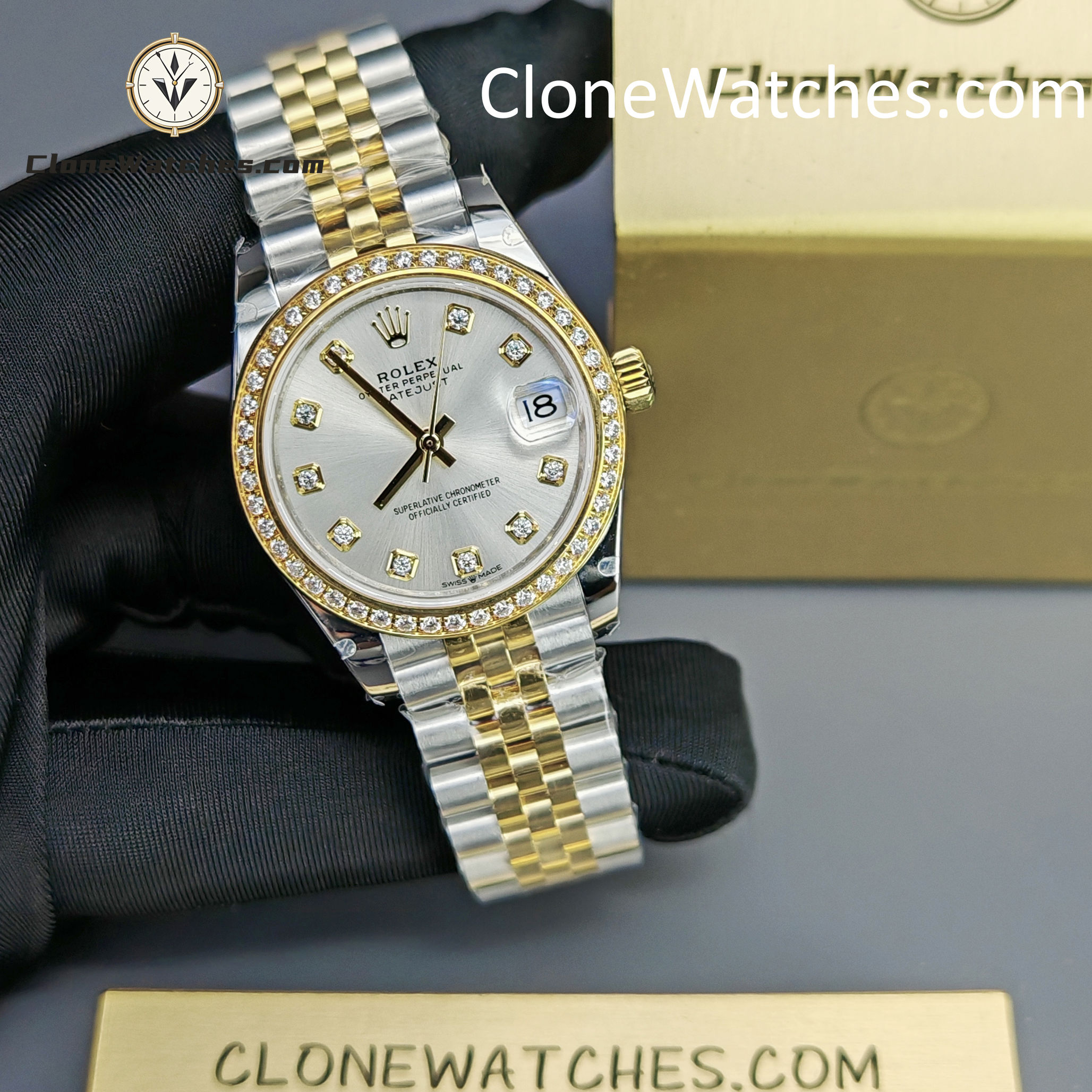 Rolex Super Clone Watches 1:1 DateJust m278383rbr-0020 Jubilee 31MM 2236 Movement