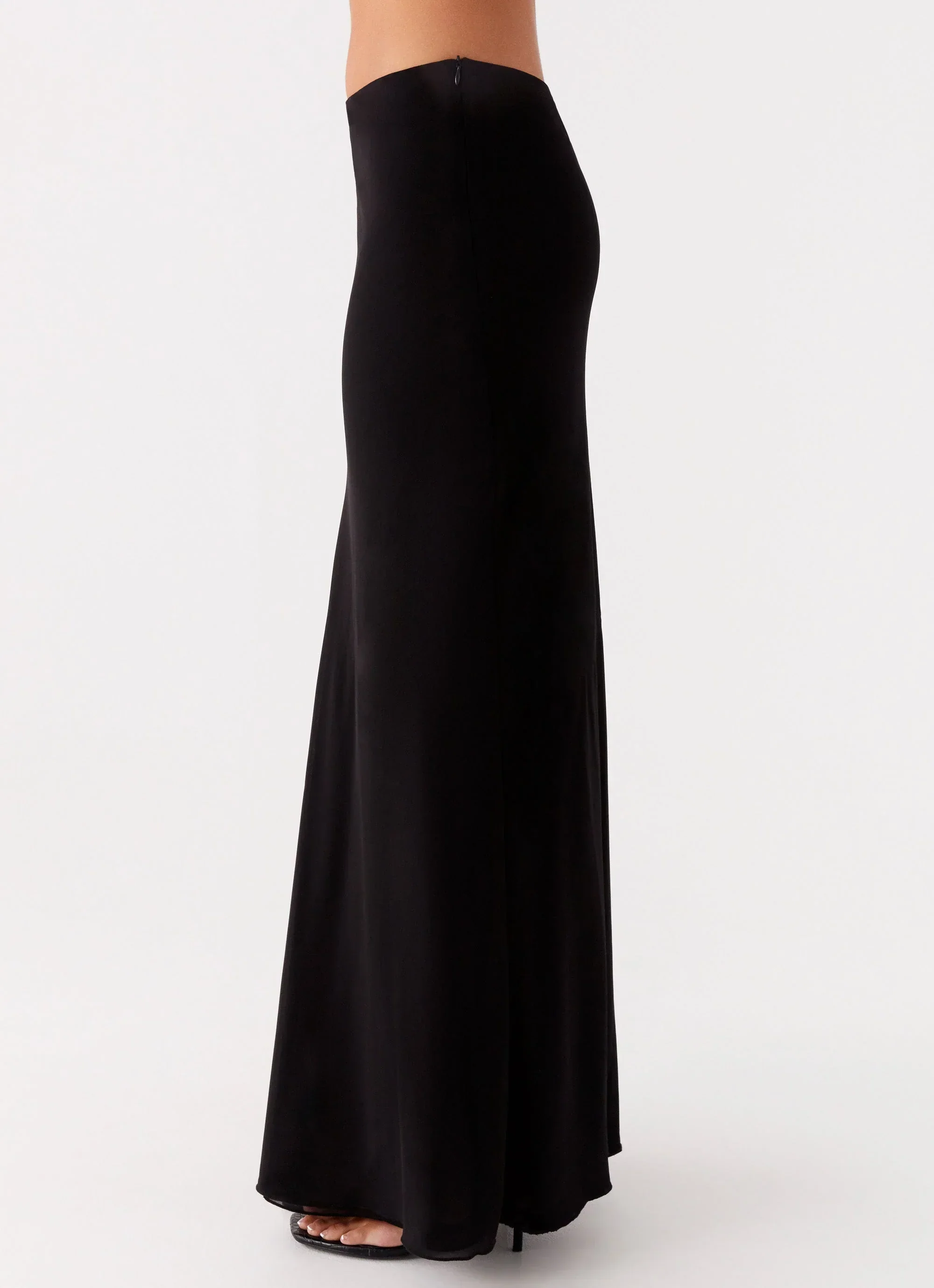 Michaella Chiffon Maxi Skirt - Black