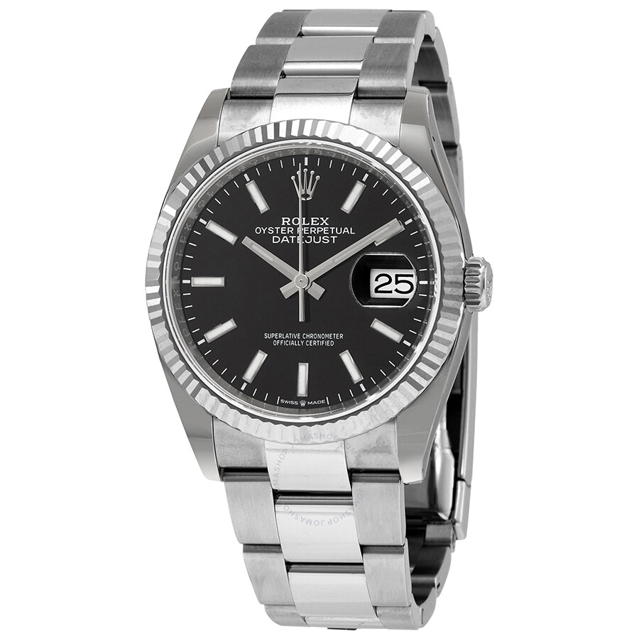 Rolex Datejust 36 Black Dial Automatic Men s Oyster Watch 126234BKSO（Lifetime free warranty+90-days replacement service & Refund!.）