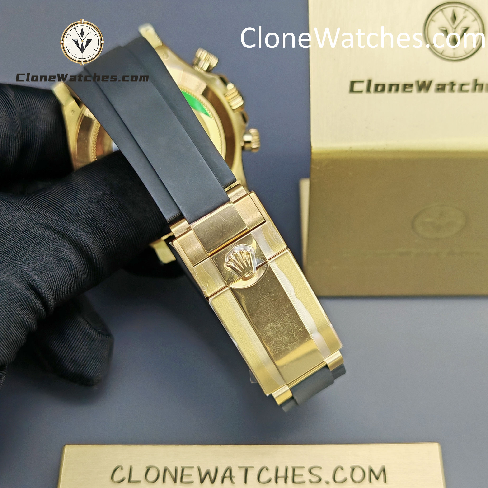 Rolex Super Clone Watches 1:1 Daytona White Arabic Dial Oysterflex Rubber Strap M116518 4130 Movement