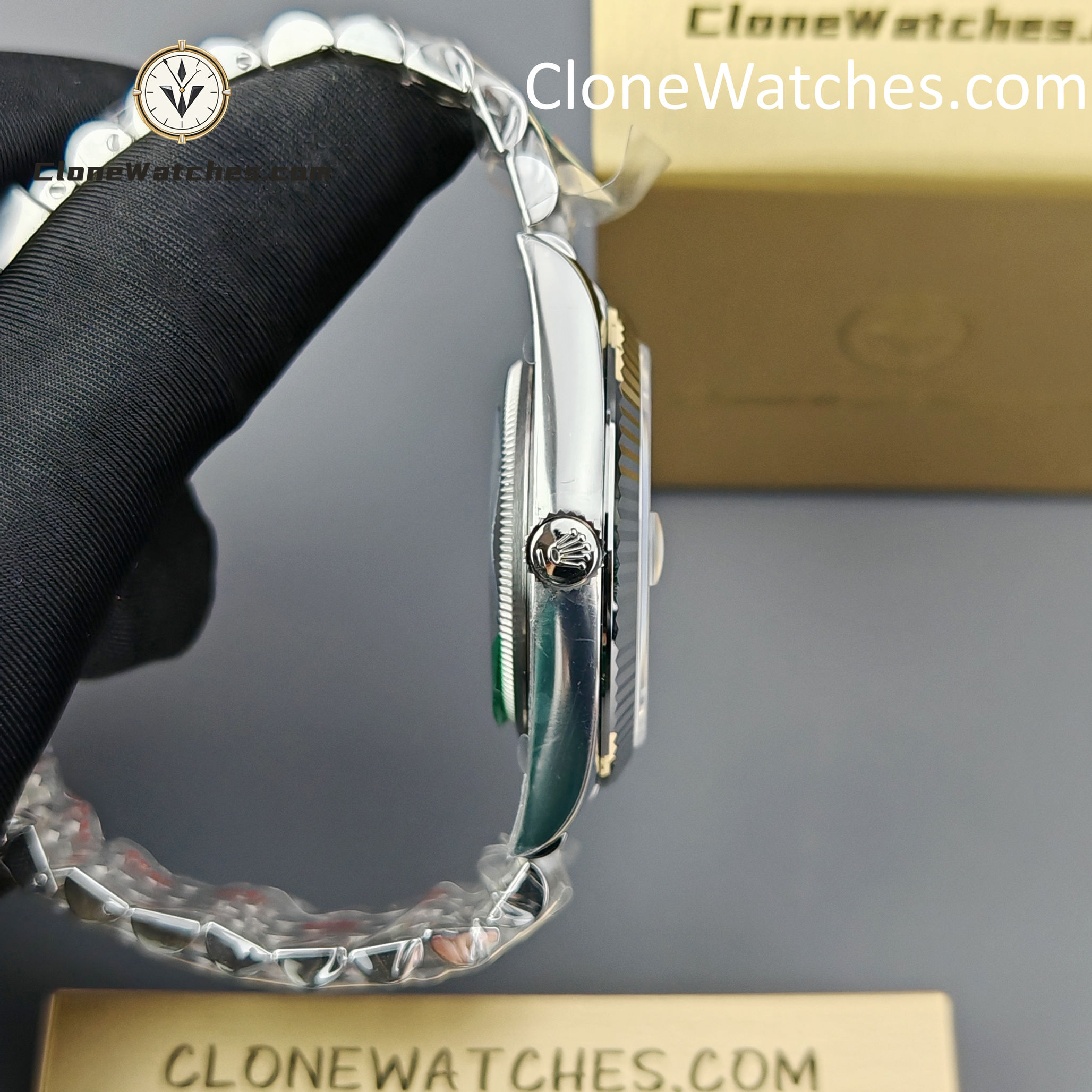 Rolex Super Clone Watches 1:1 DateJust Blue Diamond Dial Jubilee 41MM M126334 3235 Movement