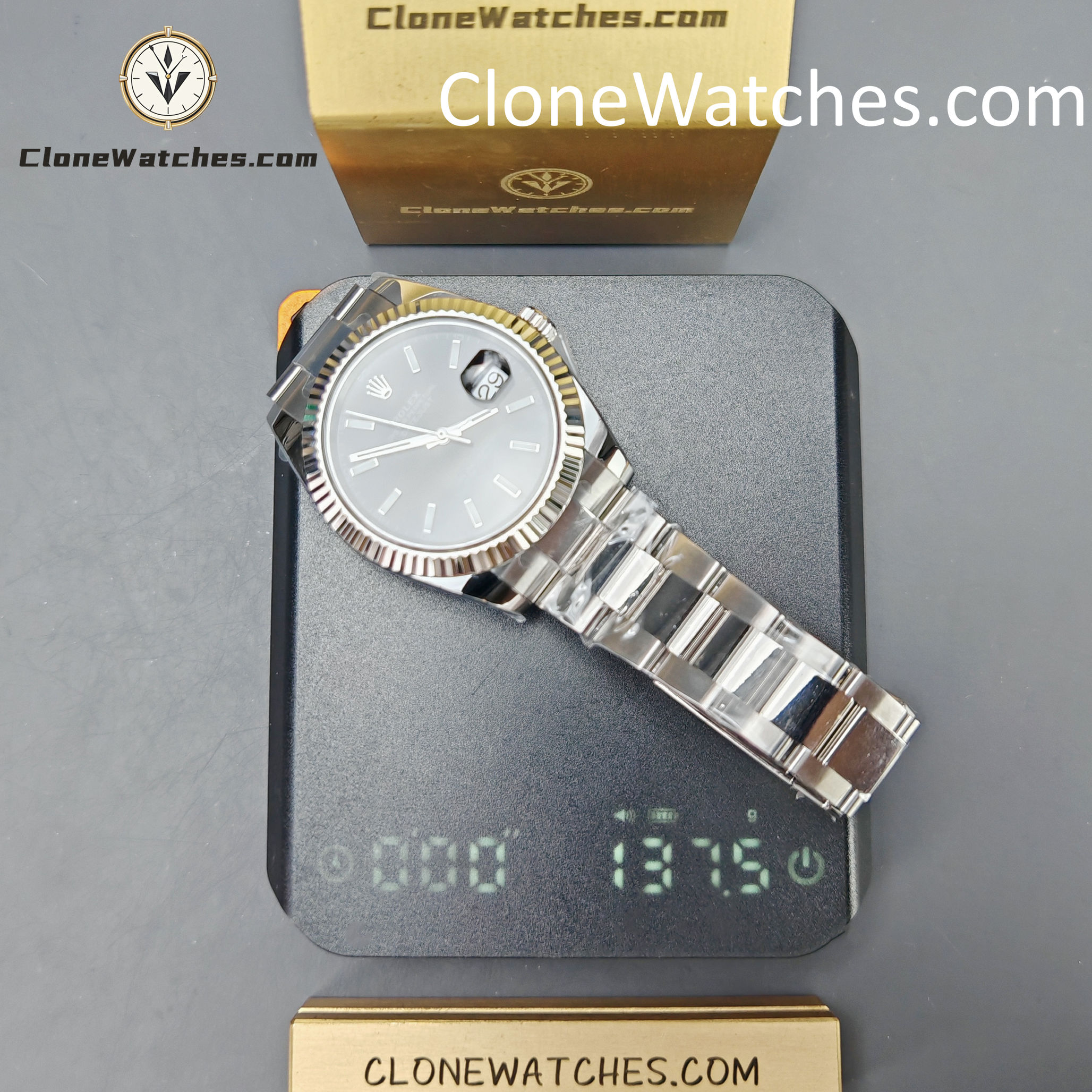Rolex Super Clone Watches 1:1 DateJust Black Dial m126334-0017 Oyster 41MM 3235 Movement