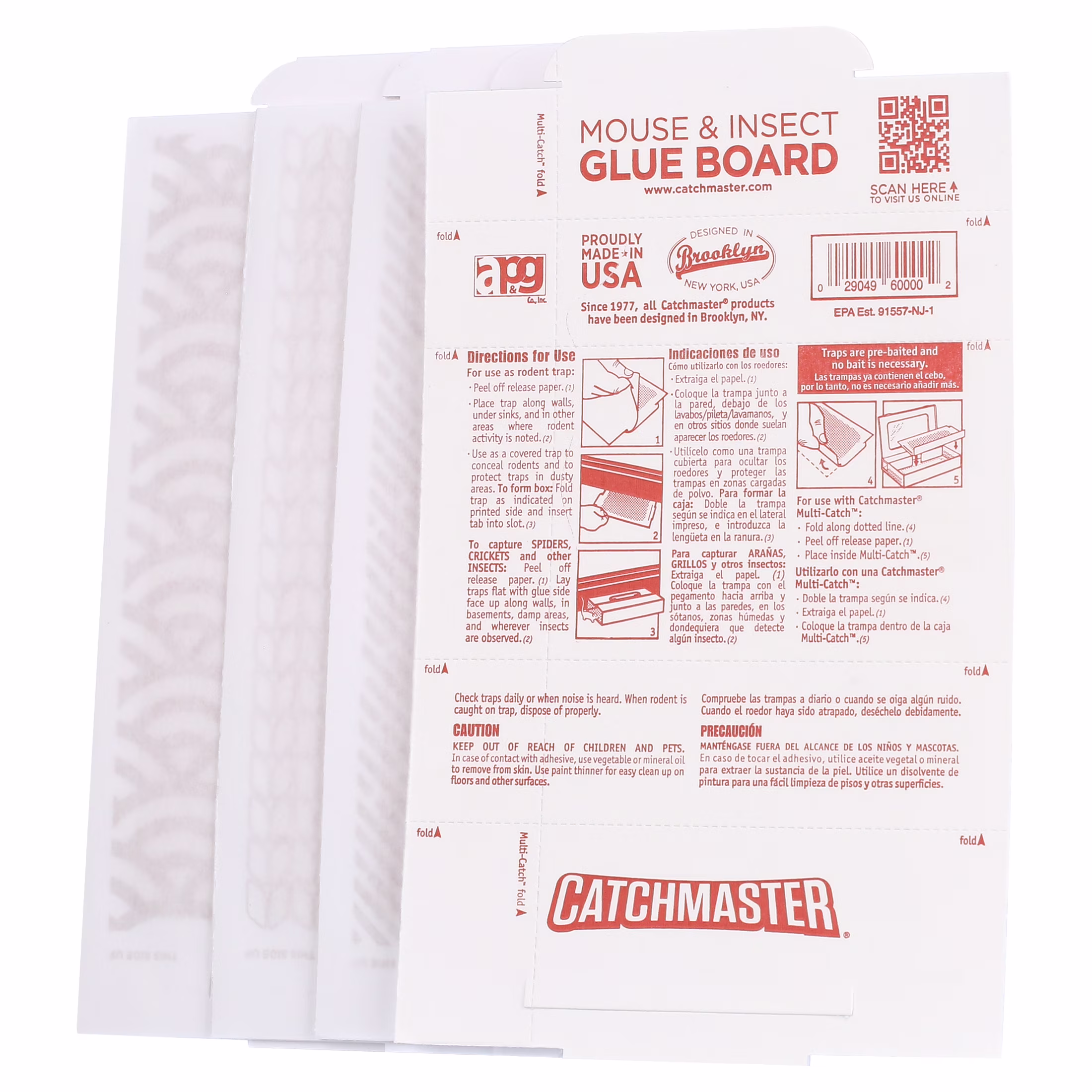 Catchmaster Mouse & Insect Solid Glue Board Traps, 4 Count
