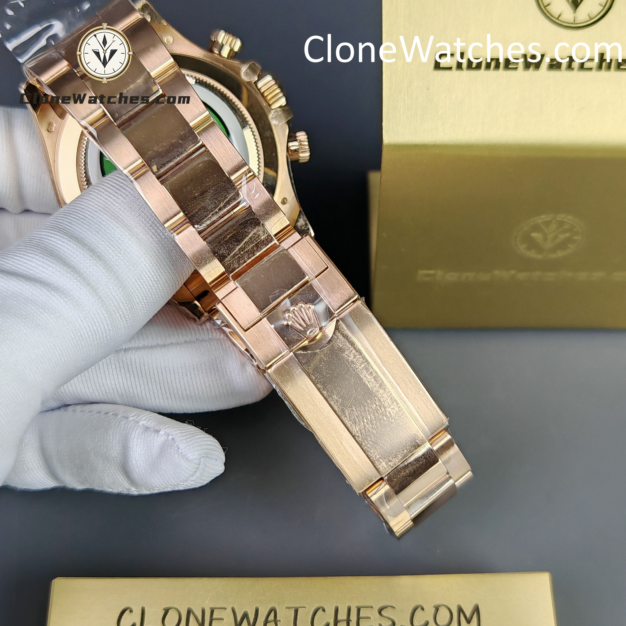 Rolex Super Clone Watches 1:1 Daytona Rose Gold Chocolate Dial m116505-0013 4130 Movement
