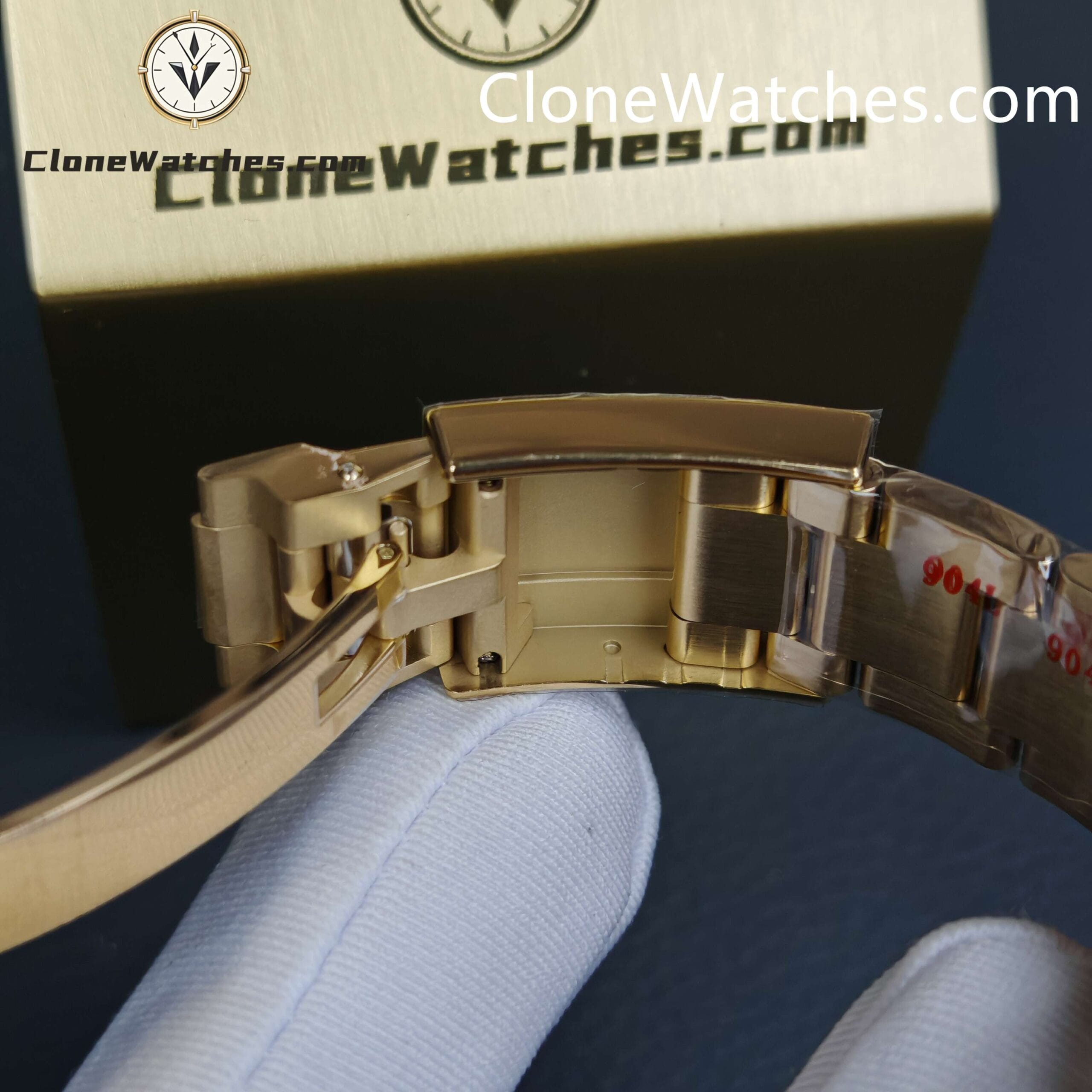 Rolex Super Clone Watches 1:1 Daytona 18K Gold Black Dial M116508-0004 4130 Movement