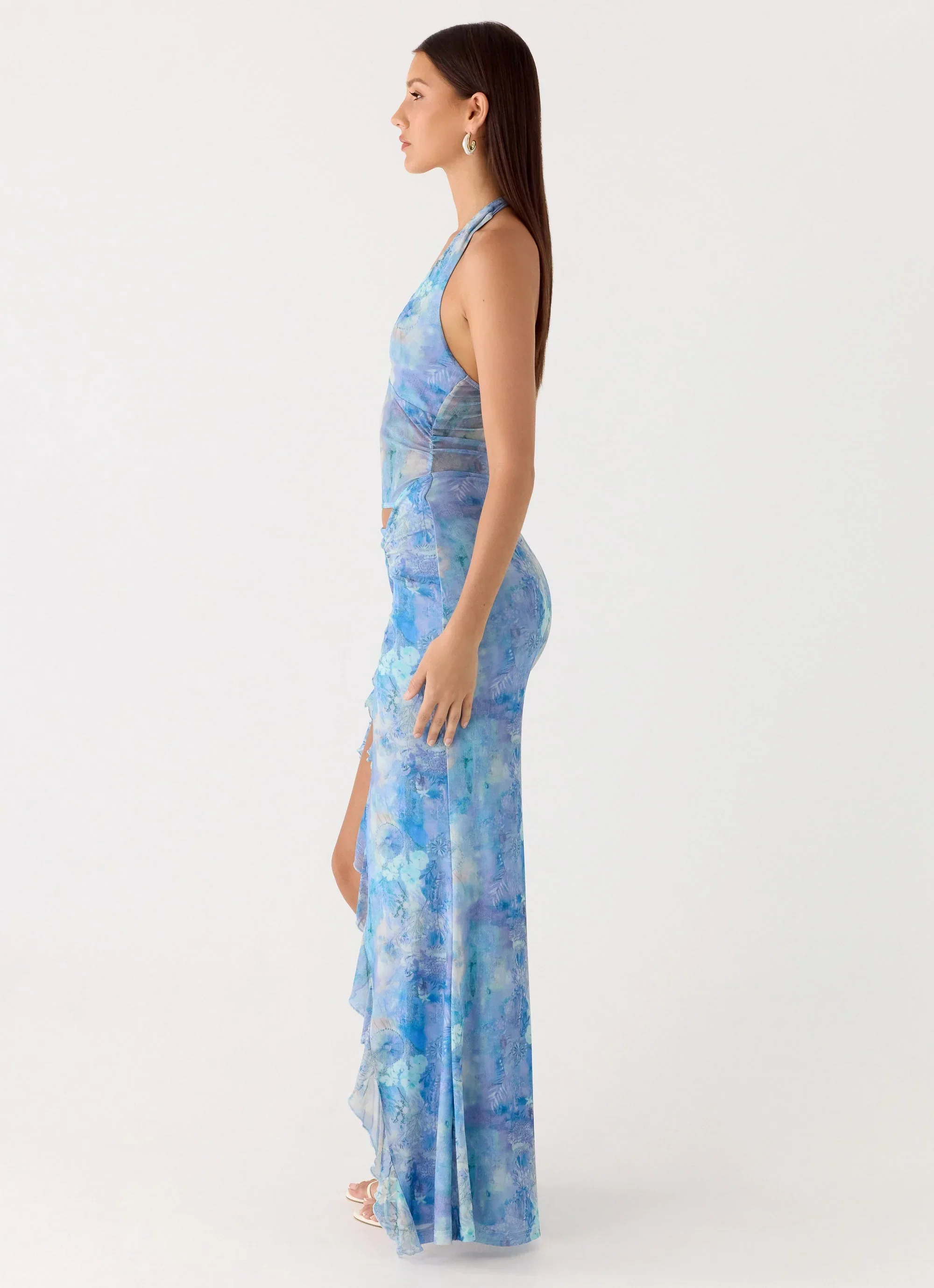 Last Sequence Maxi Dress - Aqua Paisley