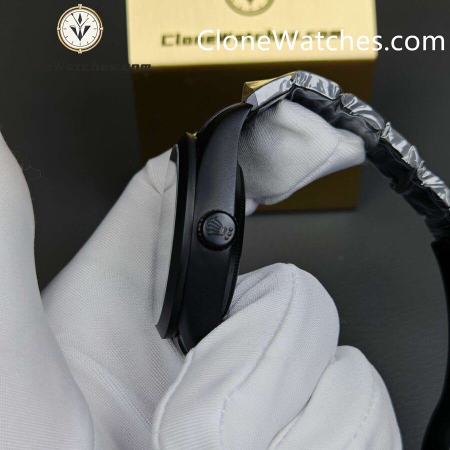 Modified Super Clone Watches 1:1 Rolex Tourbillon All Black Automatic movement
