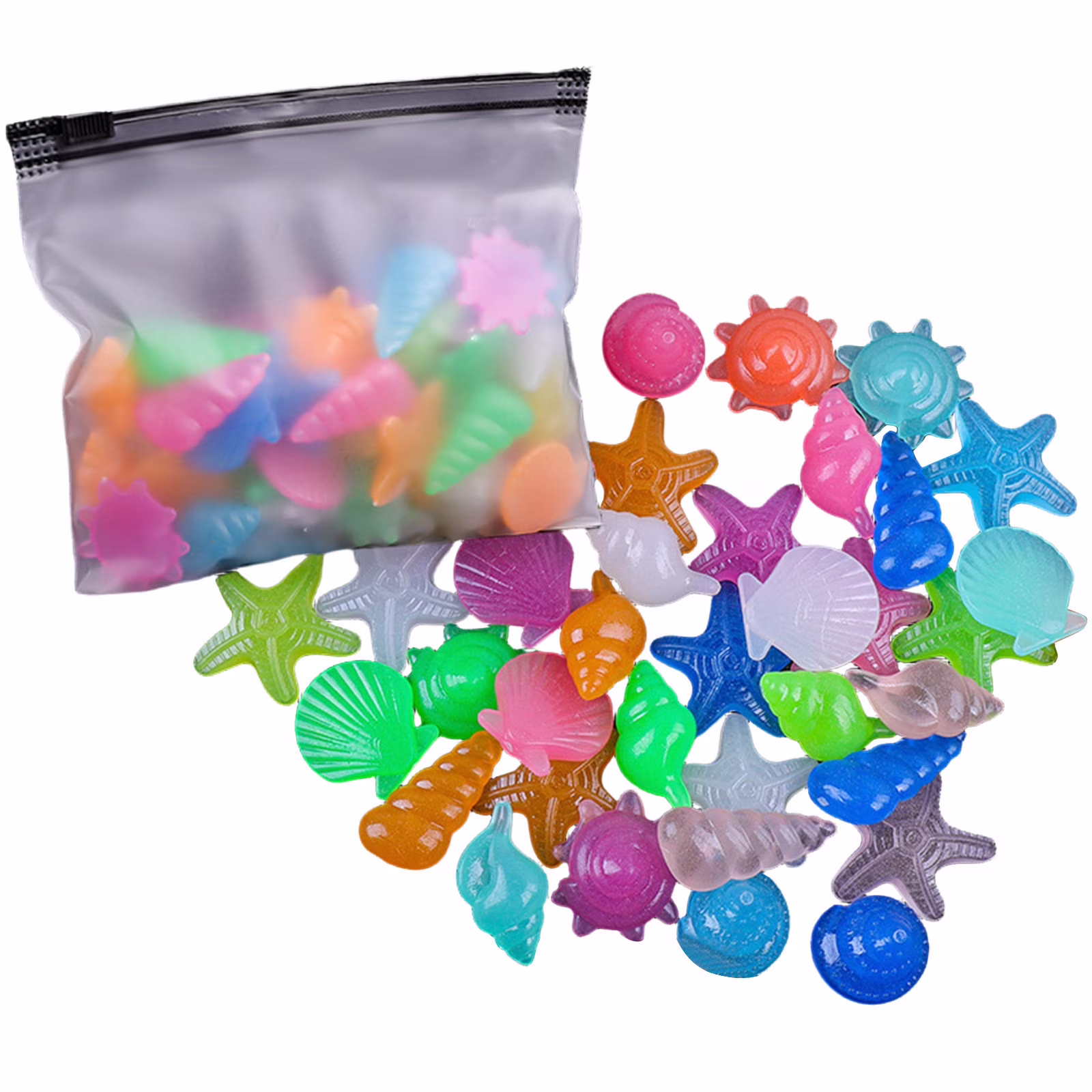 NWOKYZGH 45Pcs In-the-Dark Sand for Aquarium Landscaping Fluorescent Gravel for Vases Border Sand Fluorescent Particles Stones
