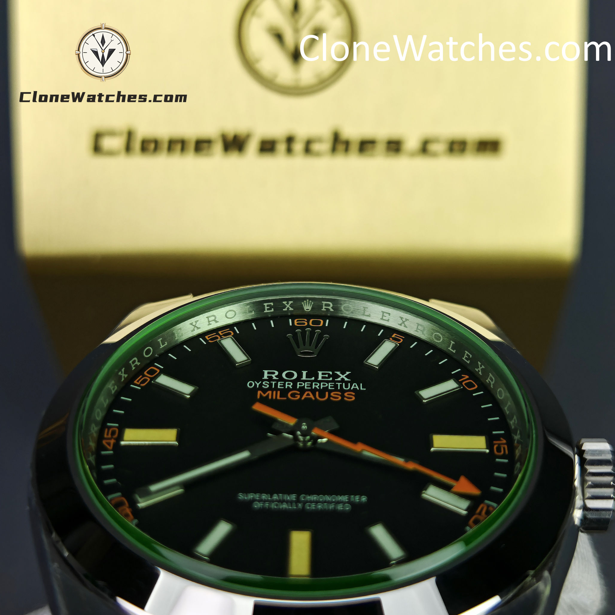 Rolex Super Clone Watches 1:1 Milgauss Black Dial M116400GV-0001 3131 Movement