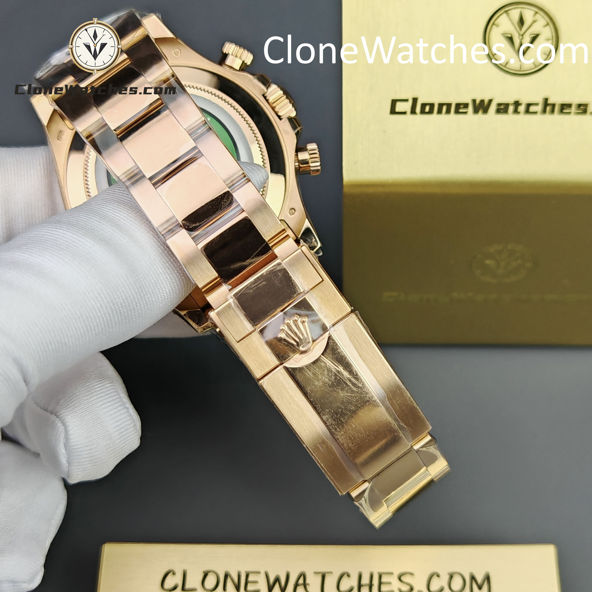 Rolex Super Clone Watches 1:1 Daytona Sundust/Black Dial m116505-0016 4130 Movement