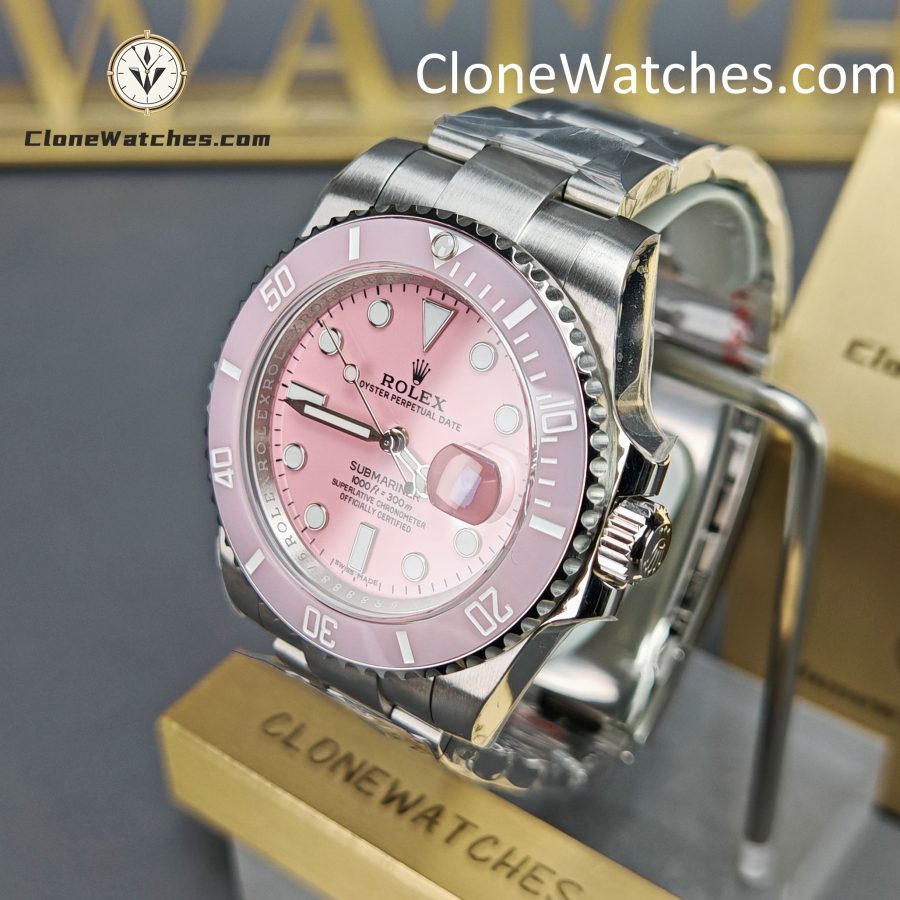 Modified Super Clone Watches 1:1 DiW Rolex Submariner Pink Dial 3135 Movement