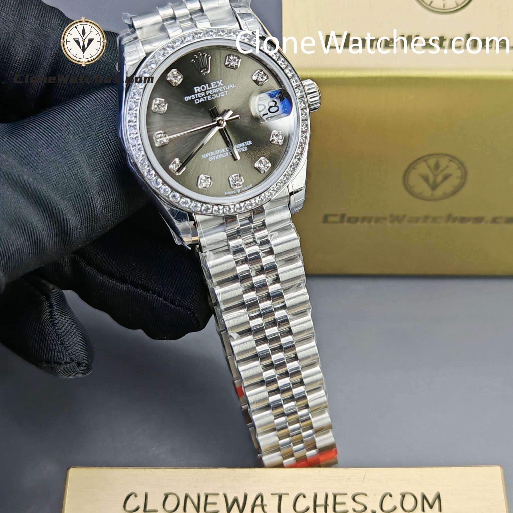 Rolex Super Clone Watches 1:1 DateJust m278384rbr-0010 Jubilee 31MM 2236 Movement