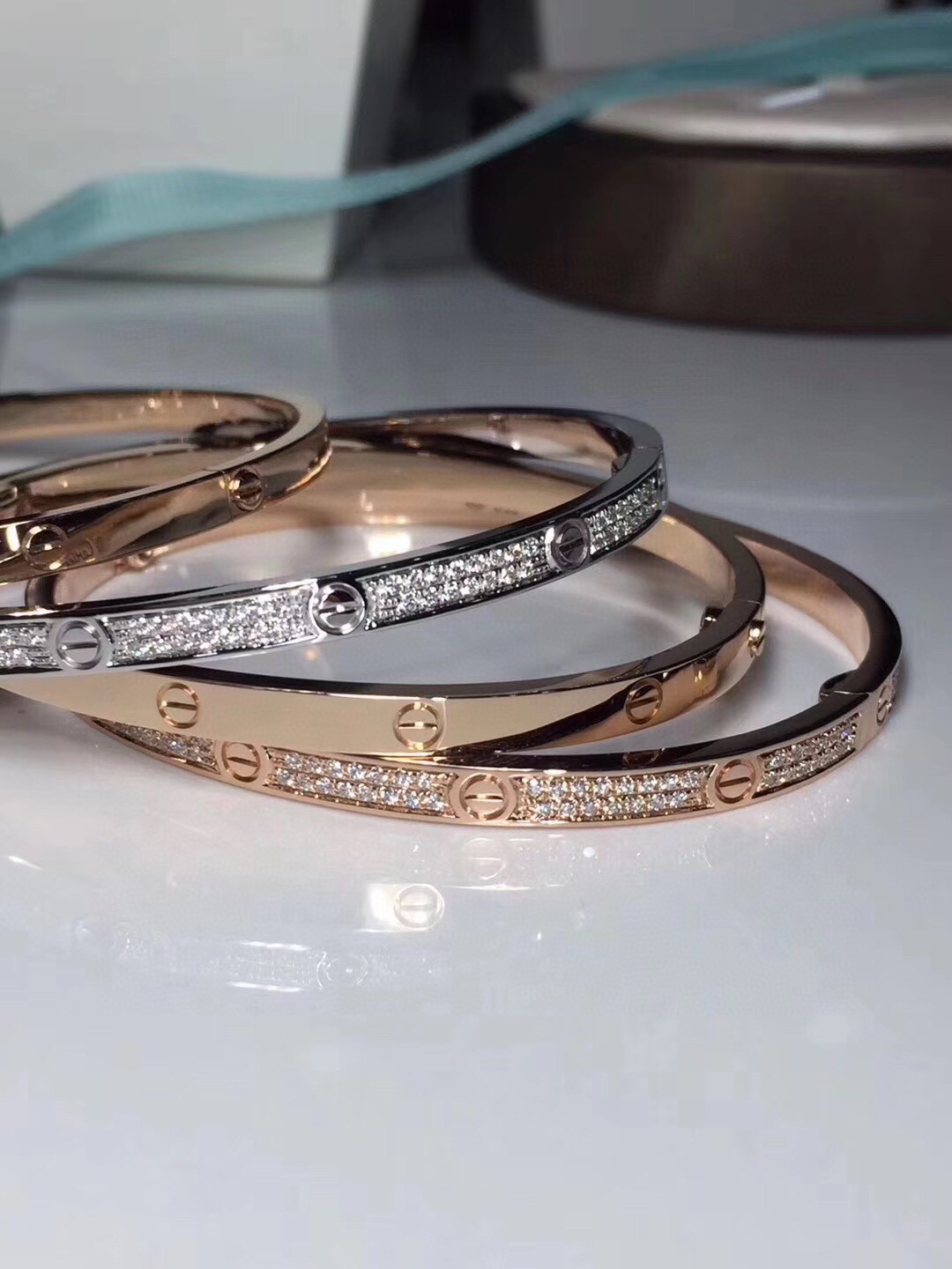 Cartier LOVE Series Wide 18K Bracelet
