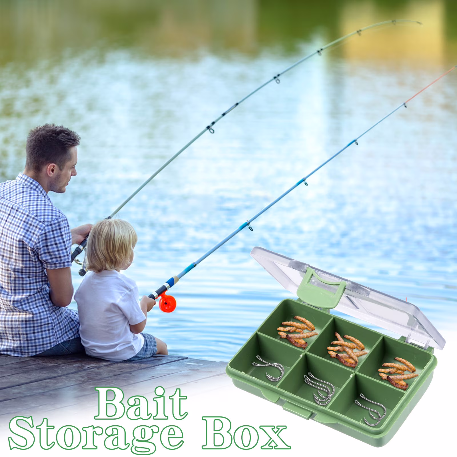 Guozer Plastic Organizer Box 1PCS Fishing Gear Accessory Organizer Divided Storage Box Beads Organizer Fishing Tackle Storage