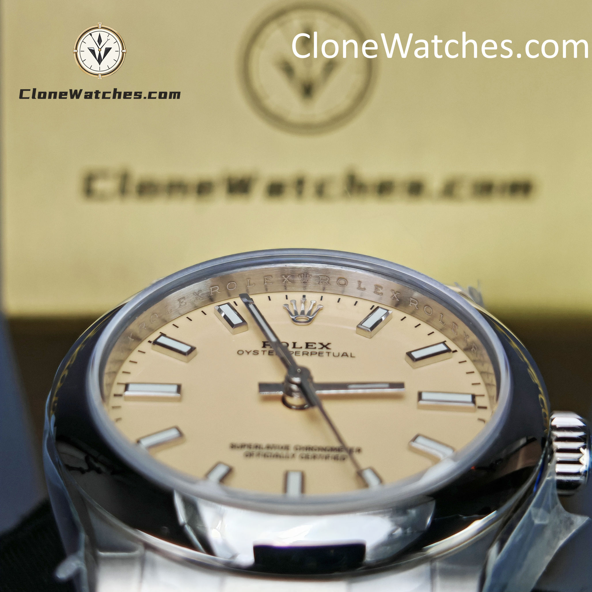 Rolex Super Clone Watches 1:1 Oyster Perpetual Yellow Dial m277200-0013 31mm 2232 Movement