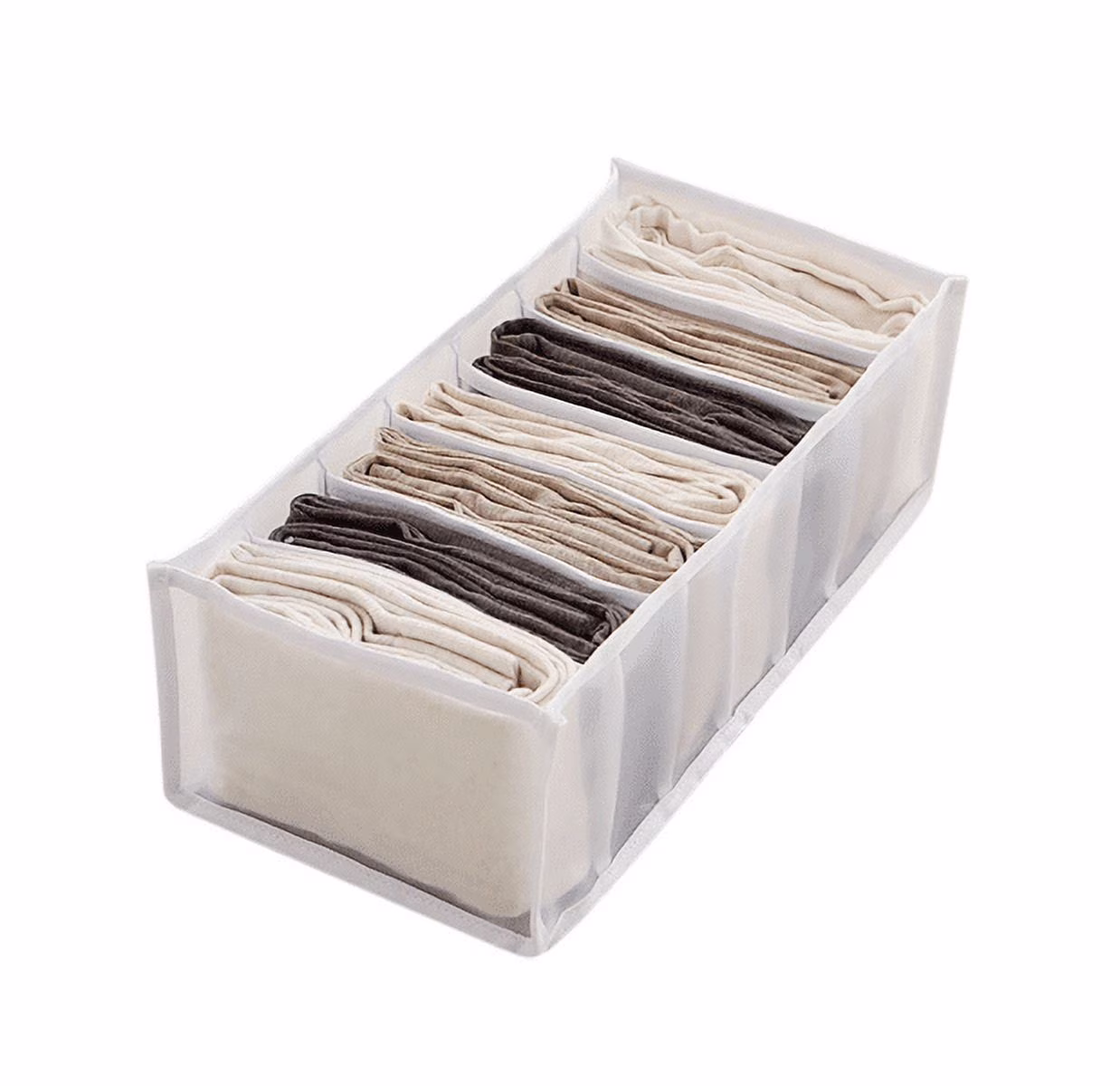 Organizer Visibility & Access Corner Shelf Organizer Mesh Clothes Storage Box Trouser Compartment Storage Box Drawer Compartment Bag