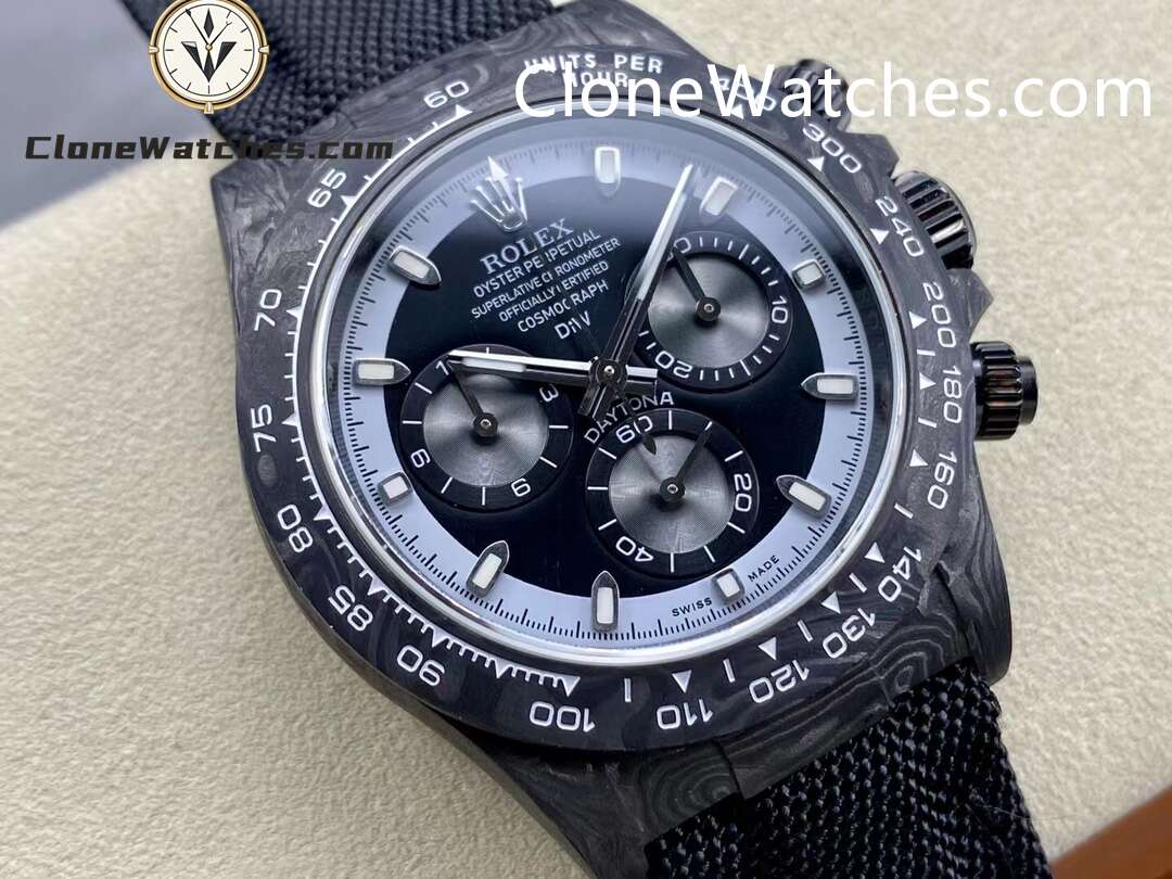 Modified Super Clone Watches 1:1 DiW Rolex Daytona NTPT Carbon “CREAM INVERT”