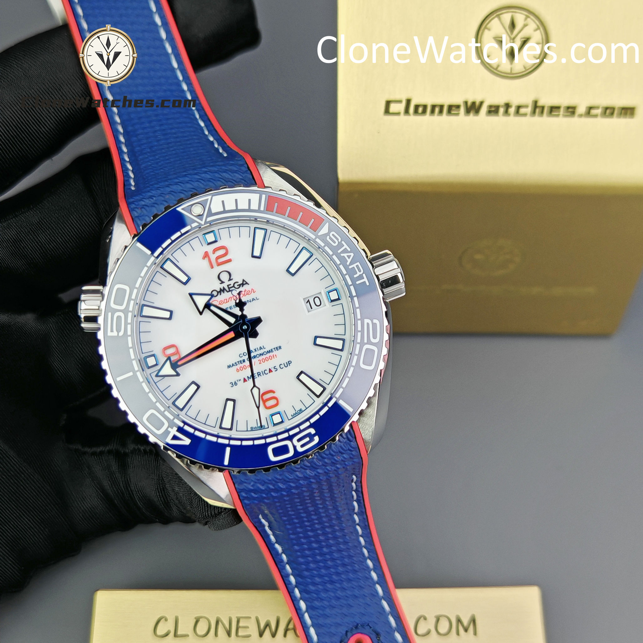 OMEGA Super Clone Watches 1:1 America��s Cup Seamaster Planet Ocean 600m 215.32.43.21.04.001 43.5MM