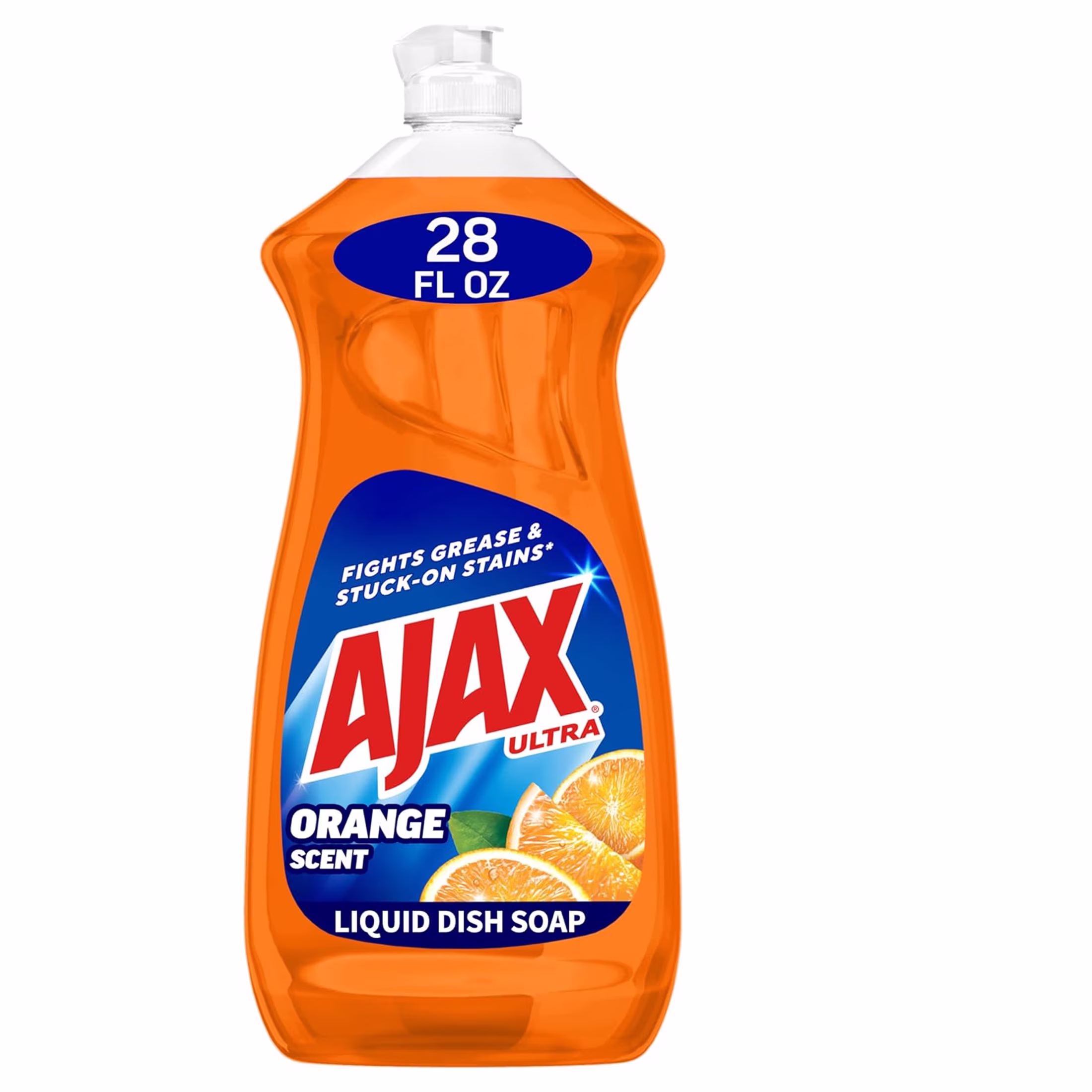 Ajax Ultra Triple Action Dishwashing Liquid Dish Soap, Orange Scent, 28 Fluid Ounce