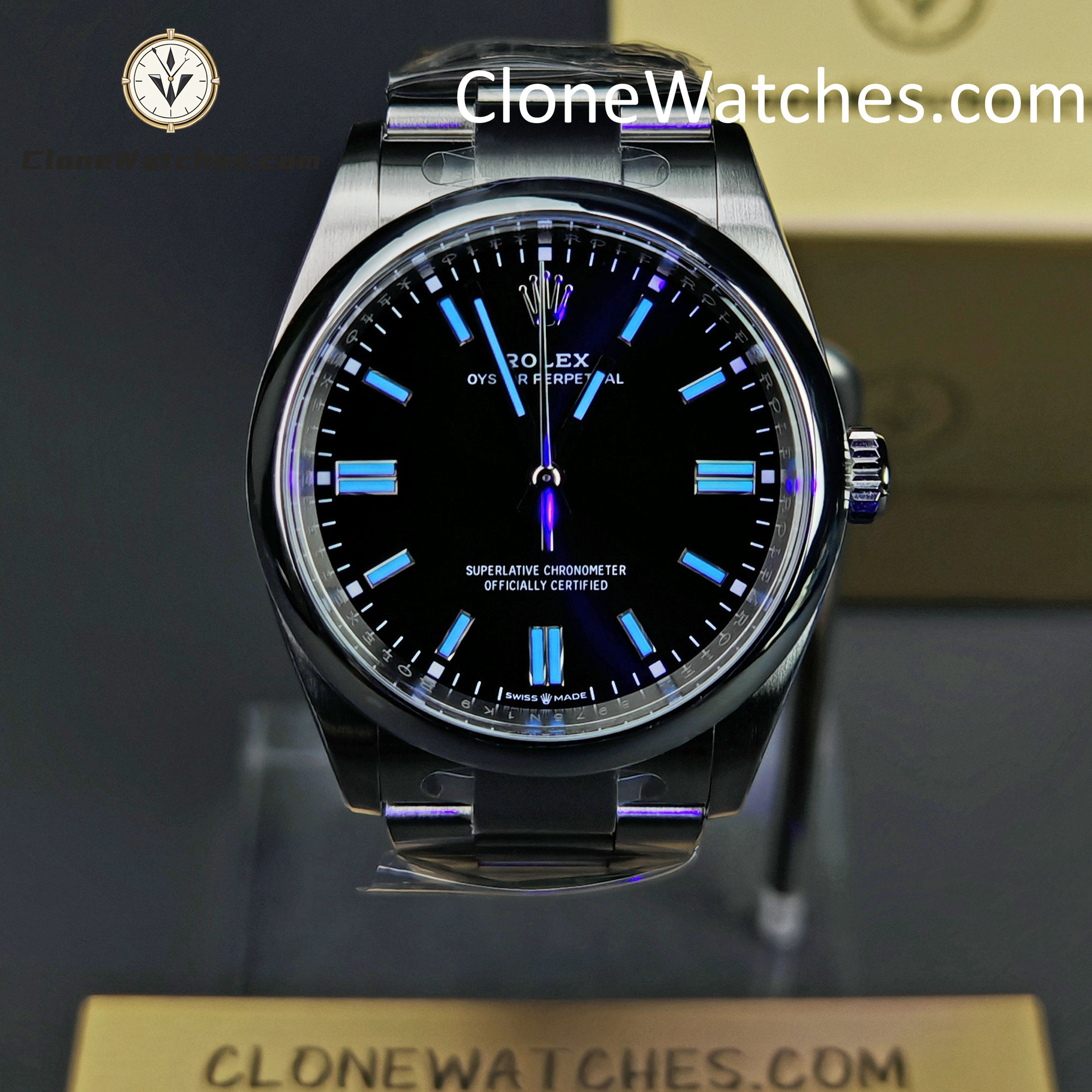 Rolex Super Clone Watches 1:1 Oyster Perpetual Black Dial 36mm M126000-0002 3230 Movement