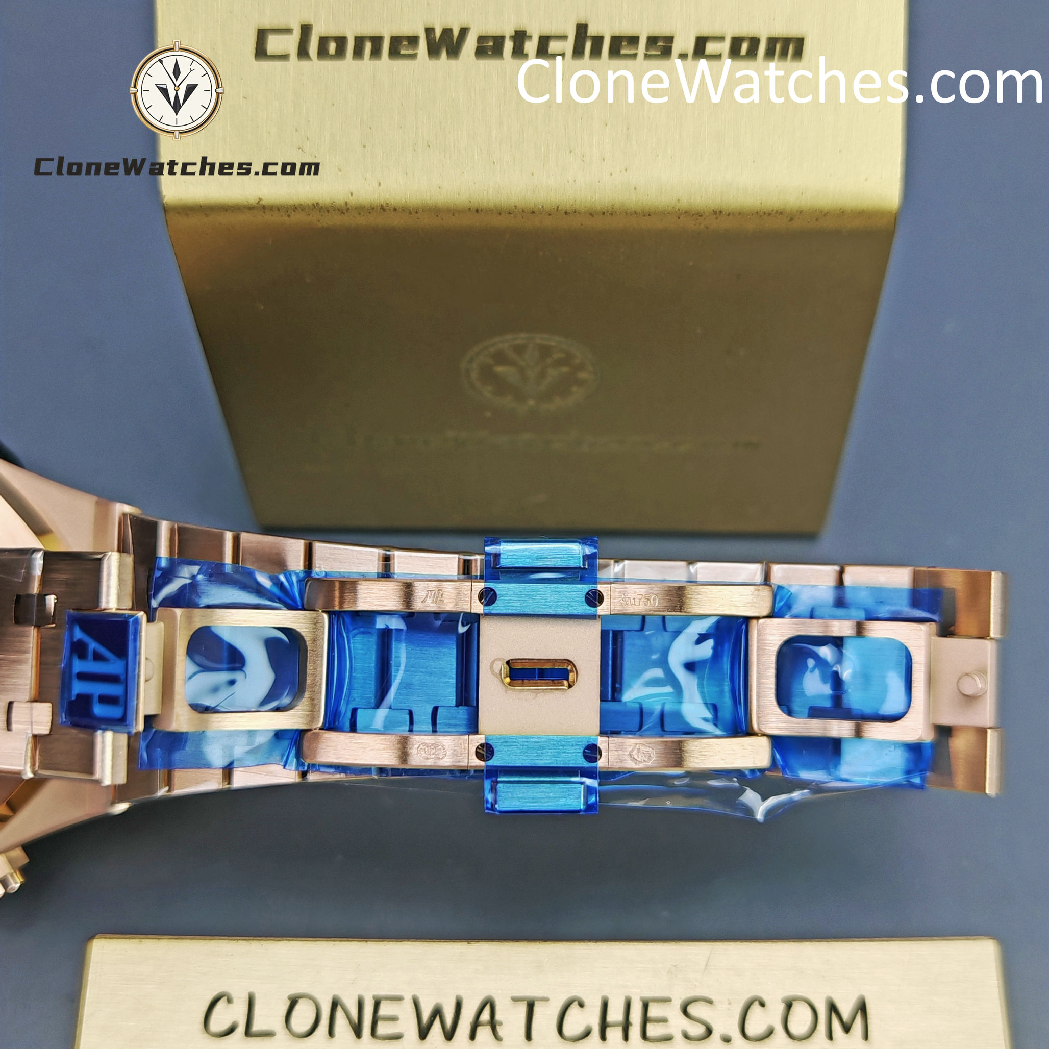 Audemars Piguet Super Clone Watches 1:1 Royal Oak Rose Gold 26239 Blue Dial