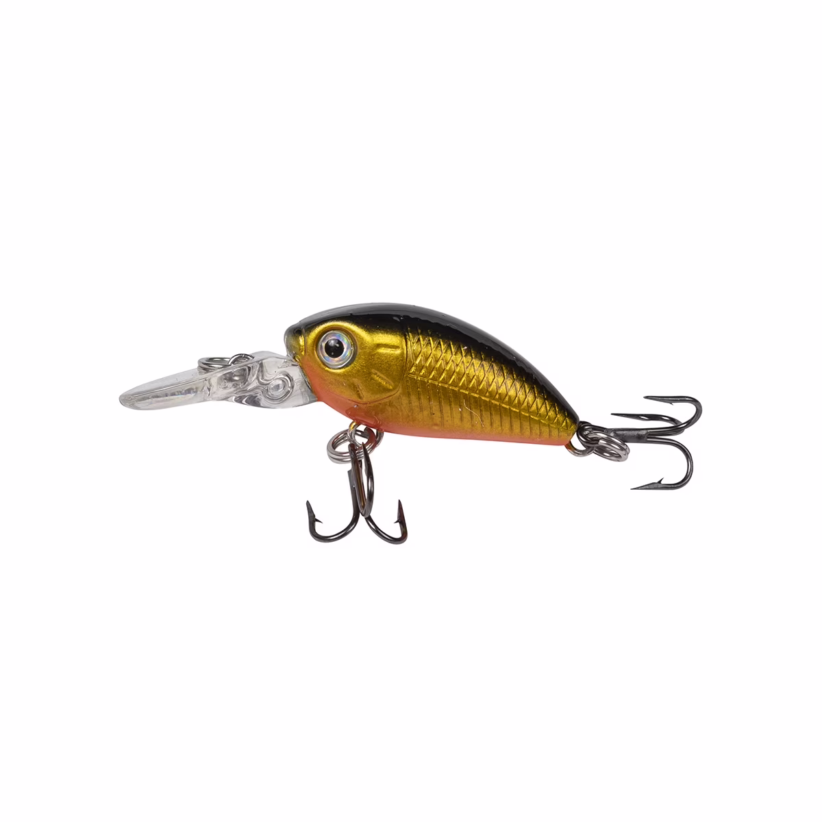 Ozark Trail Mini Crankbait Fishing Lure, Gold Black, 1/11 oz