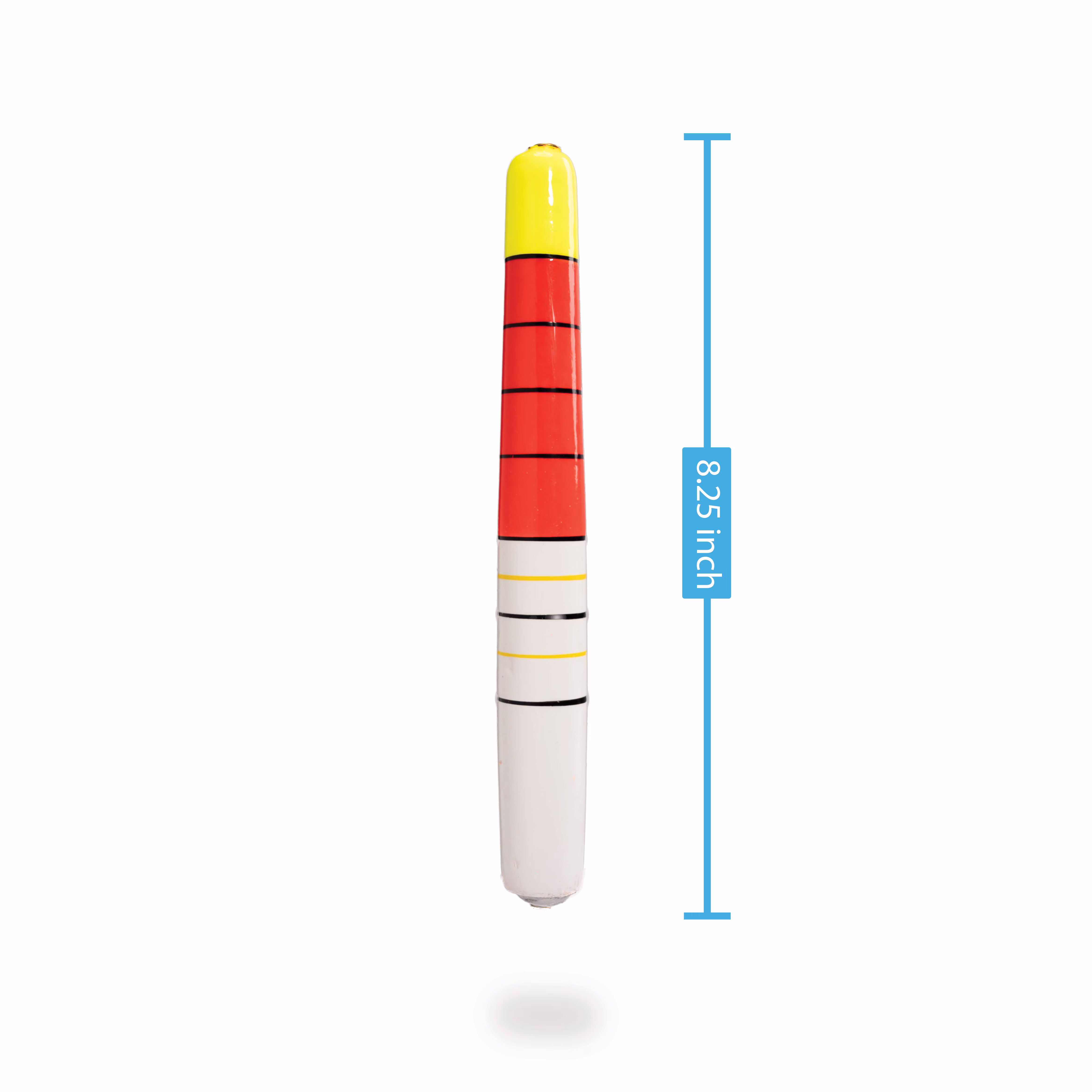 Comal Spring Stick Fishing Bobber, Pear Shape, Red and White