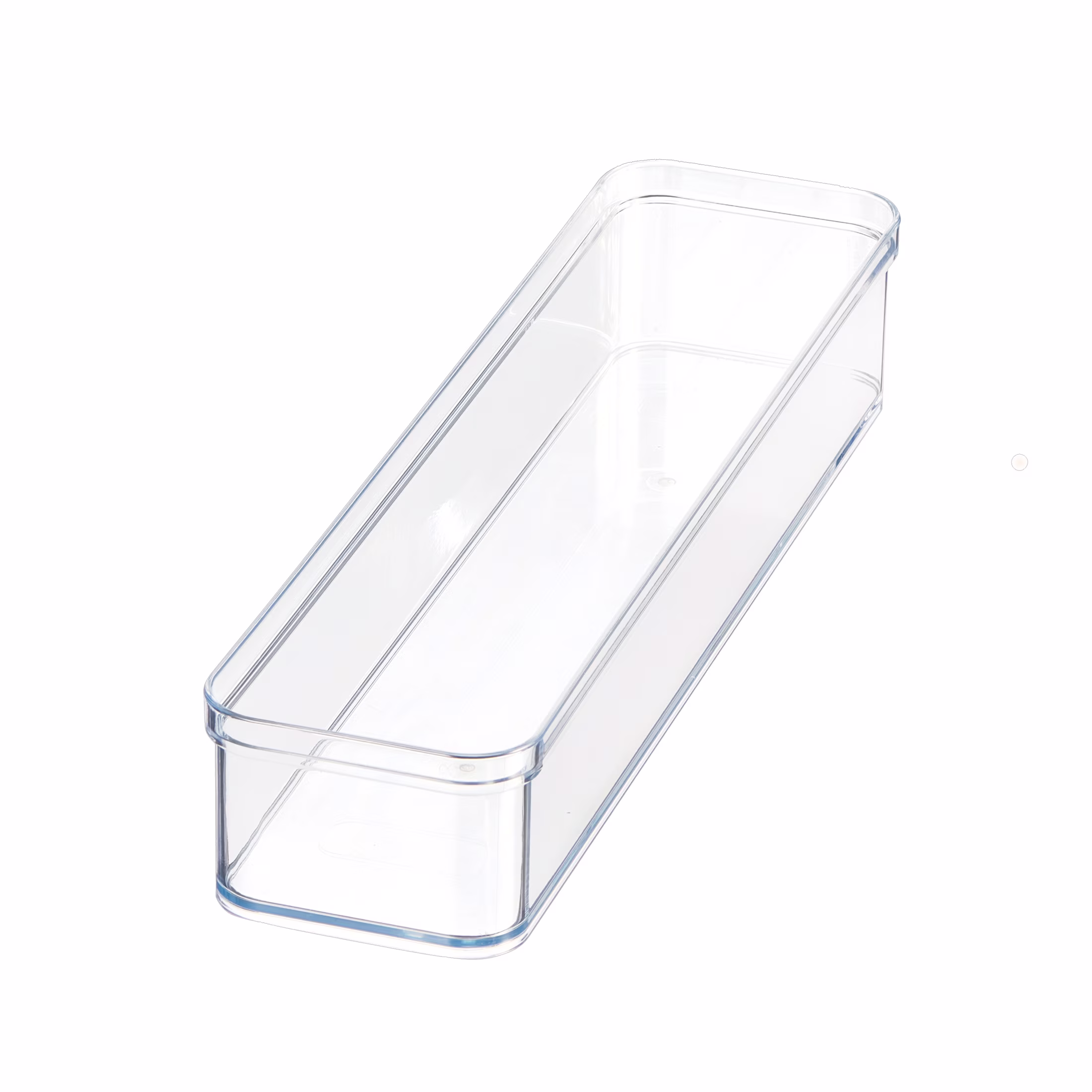 Mainstays Drawer Organizer Storage Tray, Extra Large Narrow, Clear Plastic, 12 in x 3 in x 2 in