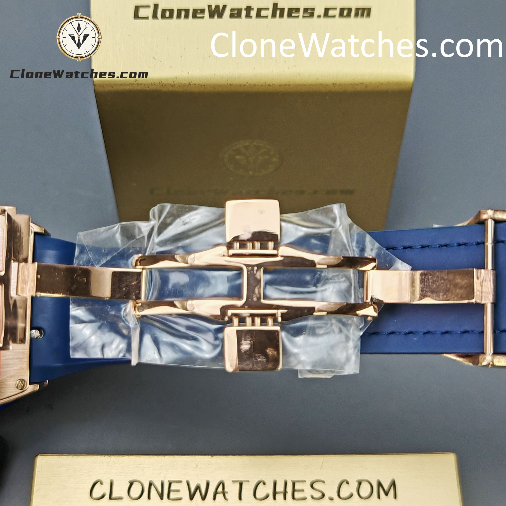 Franck Muller Super Clone Watches 1:1 V45 SC DT YACHTING 5N Rose Gold Blue Dial
