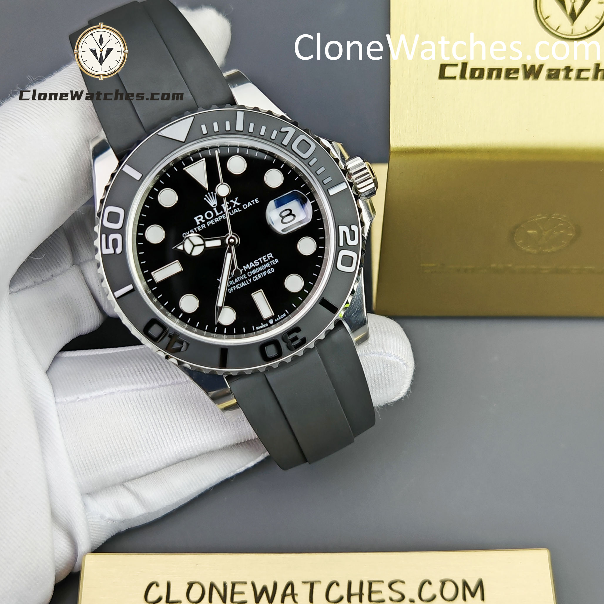 Rolex Super Clone Watches 1:1 Yacht Master White Gold 226659 3235 Movement