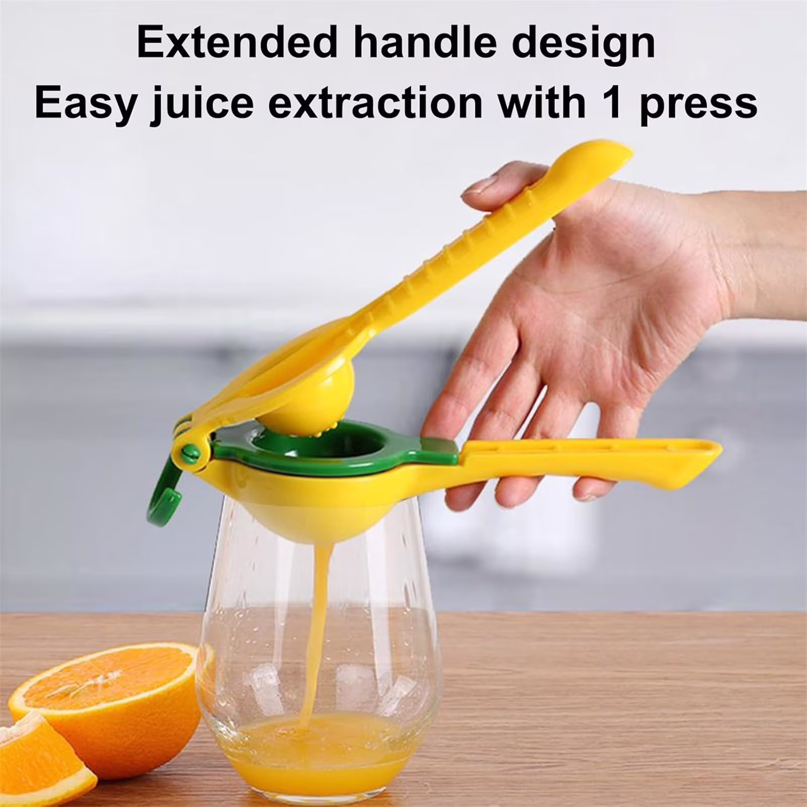 2-in-1 Stainless Steel Metal Lemon & Lime Squeezer Maximum Juice Extraction Hand Citrus Press,Ultra-Durable Manual Lemon Juicer & Lime Juicer,Easy to Clean Lemon Press